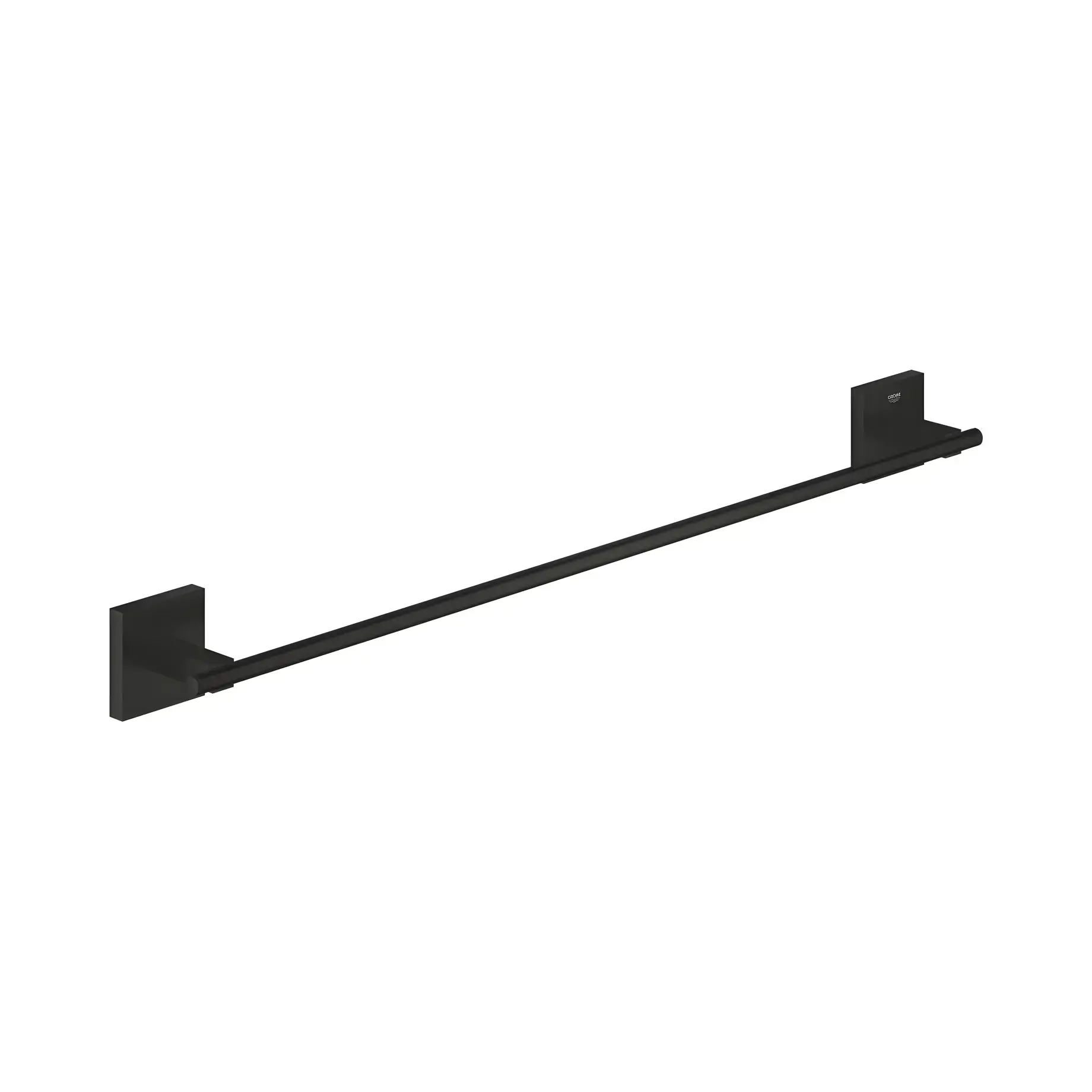 Тримач для рушника 600 мм Start Cube QuickFix Grohe 410892430 Matt Black — вид на білому тлі