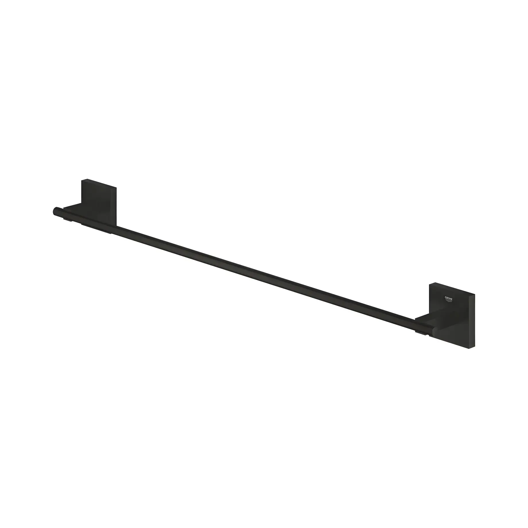 Тримач для рушника 600 мм Start Cube QuickFix Grohe 410892430 Matt Black — вид спереду