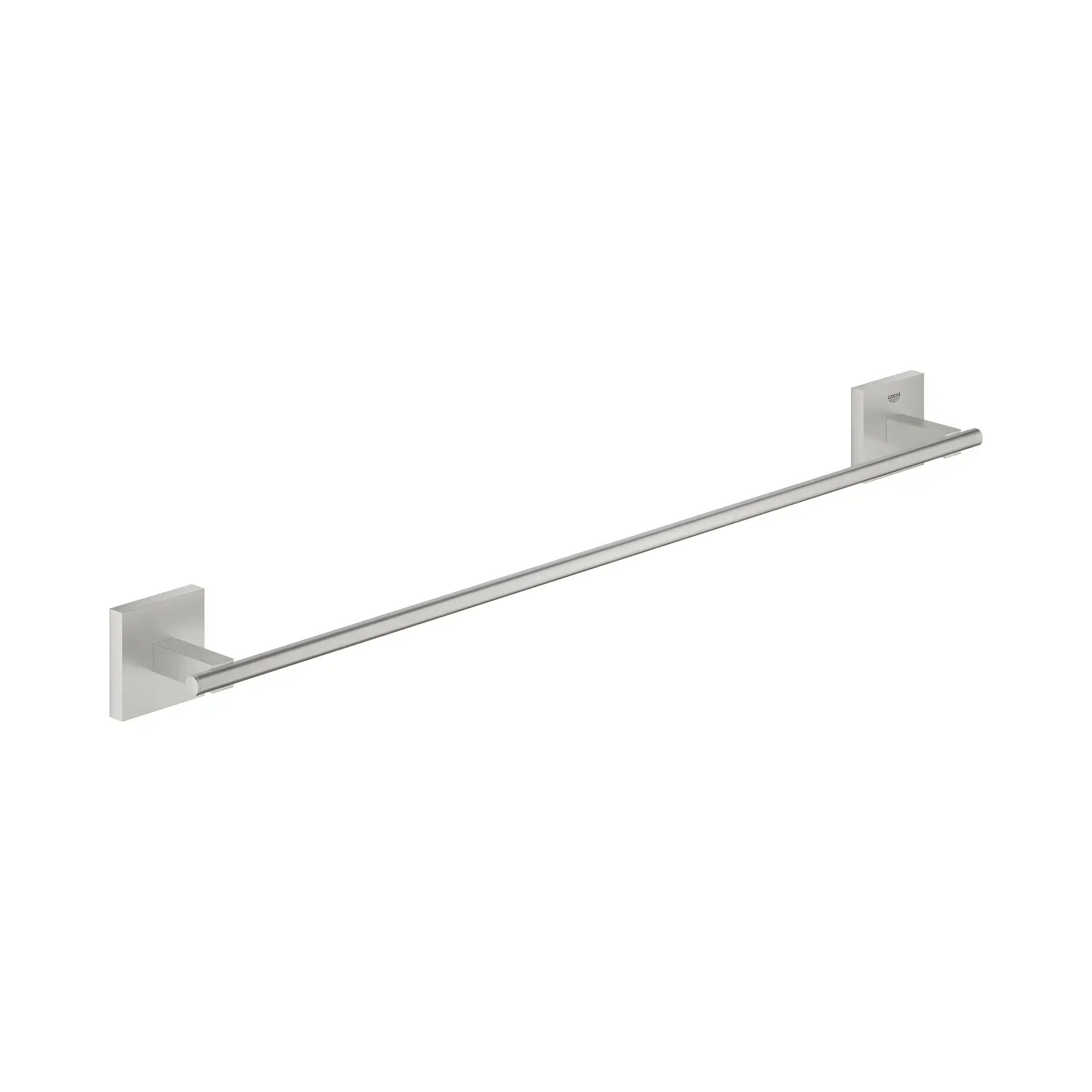 Тримач для рушника 600 мм Start Cube QuickFix Grohe 41089DC0 Super Steel — вид на білому тлі