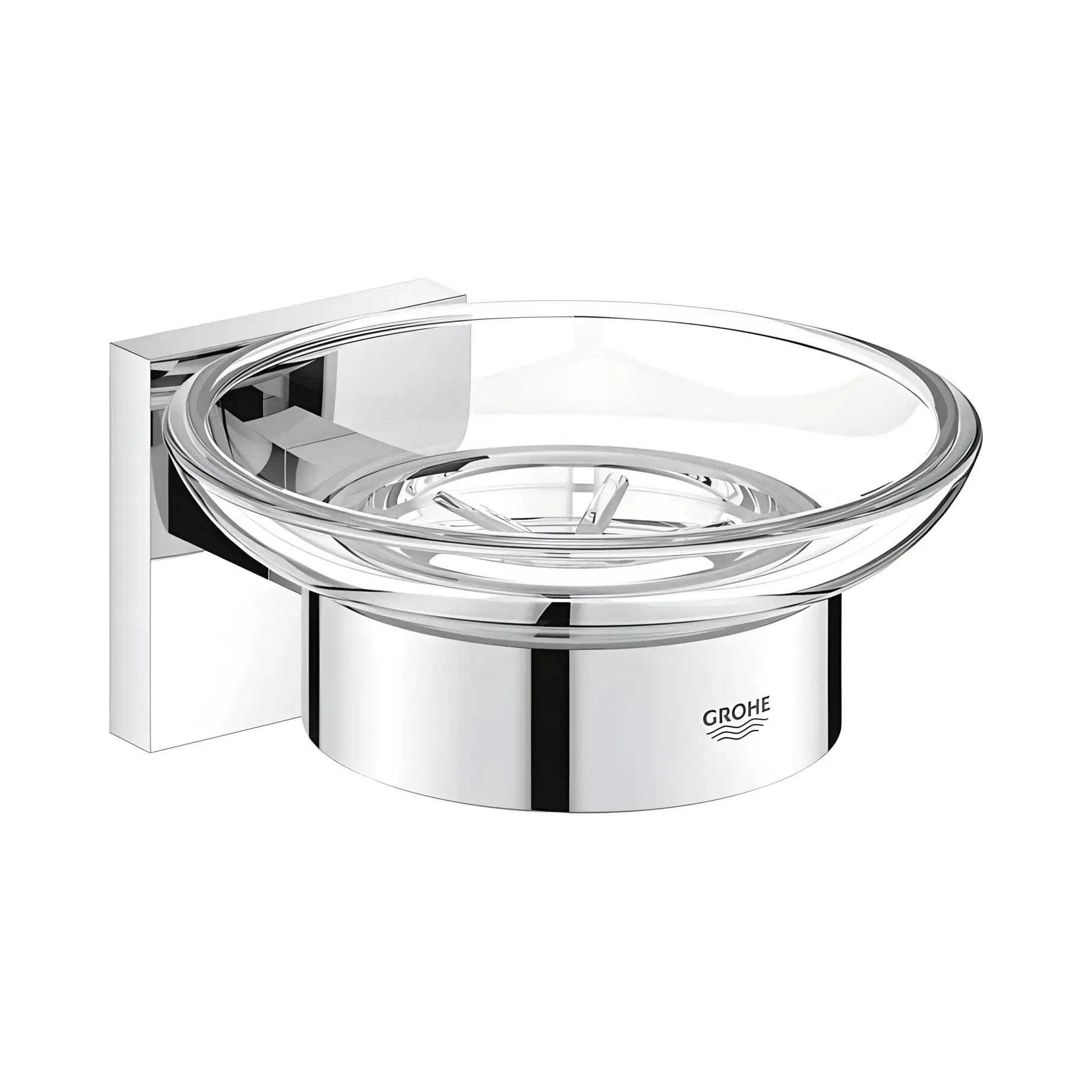 Мильниця настінна Start Cube QuickFix Grohe 41096000 Chrome — вид на білому тлі