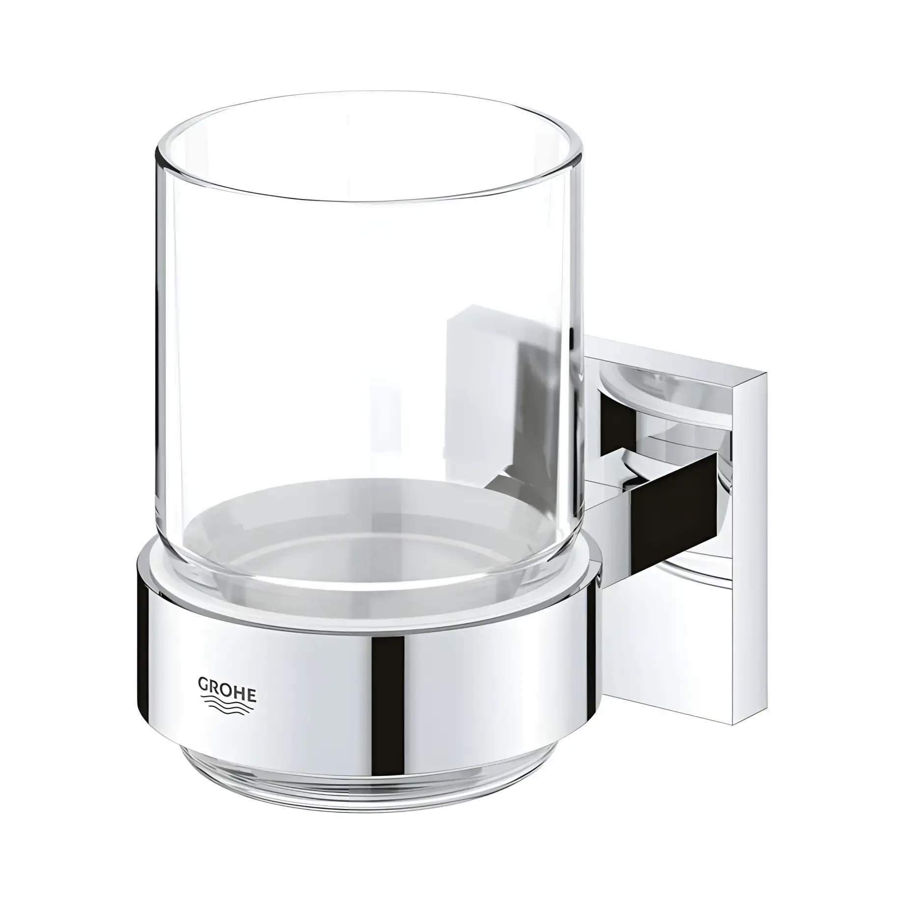 Склянка для зубних щіток Start Cube QuickFix Grohe 41097000 Chrome — вид спереду