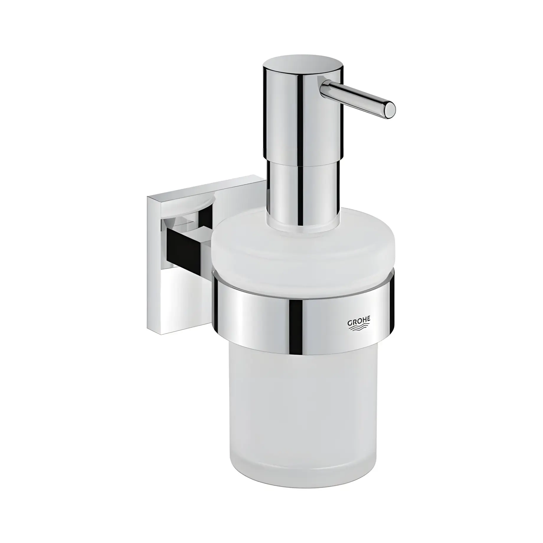 Дозатор для рідкого мила Start Cube QuickFix Grohe 41098000 Chrome — вид на білому тлі