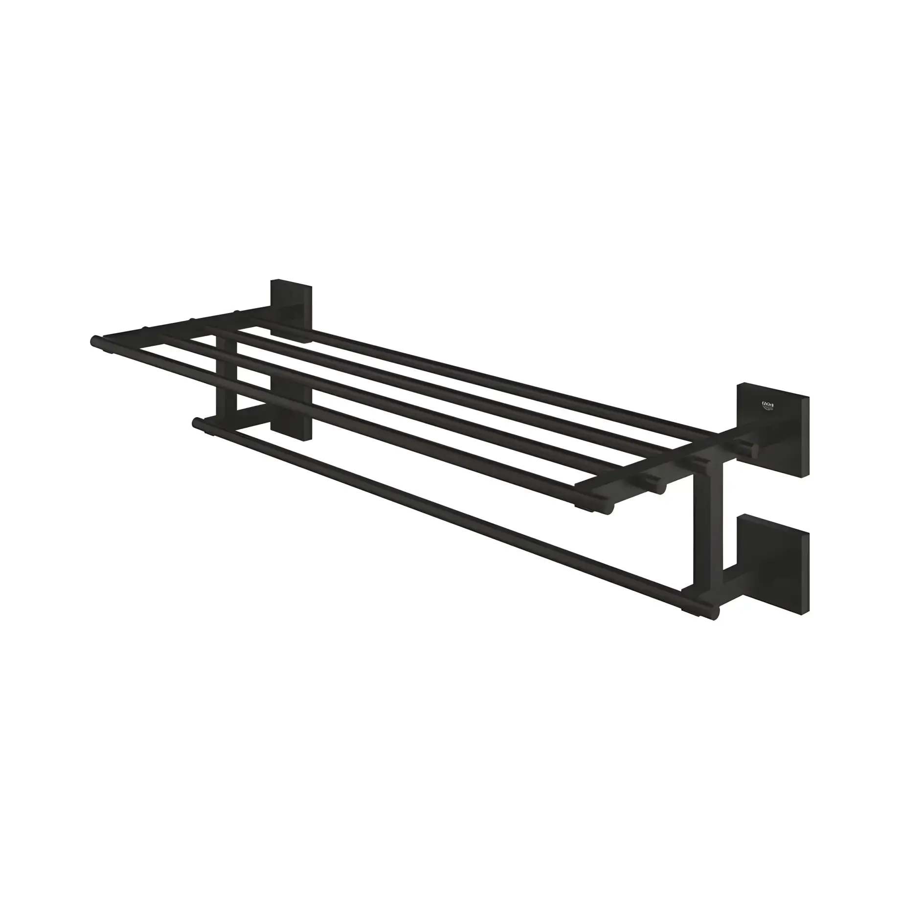 Полиця для рушників Start Cube QuickFix Grohe 410992430 Matt Black — бічний ракурс