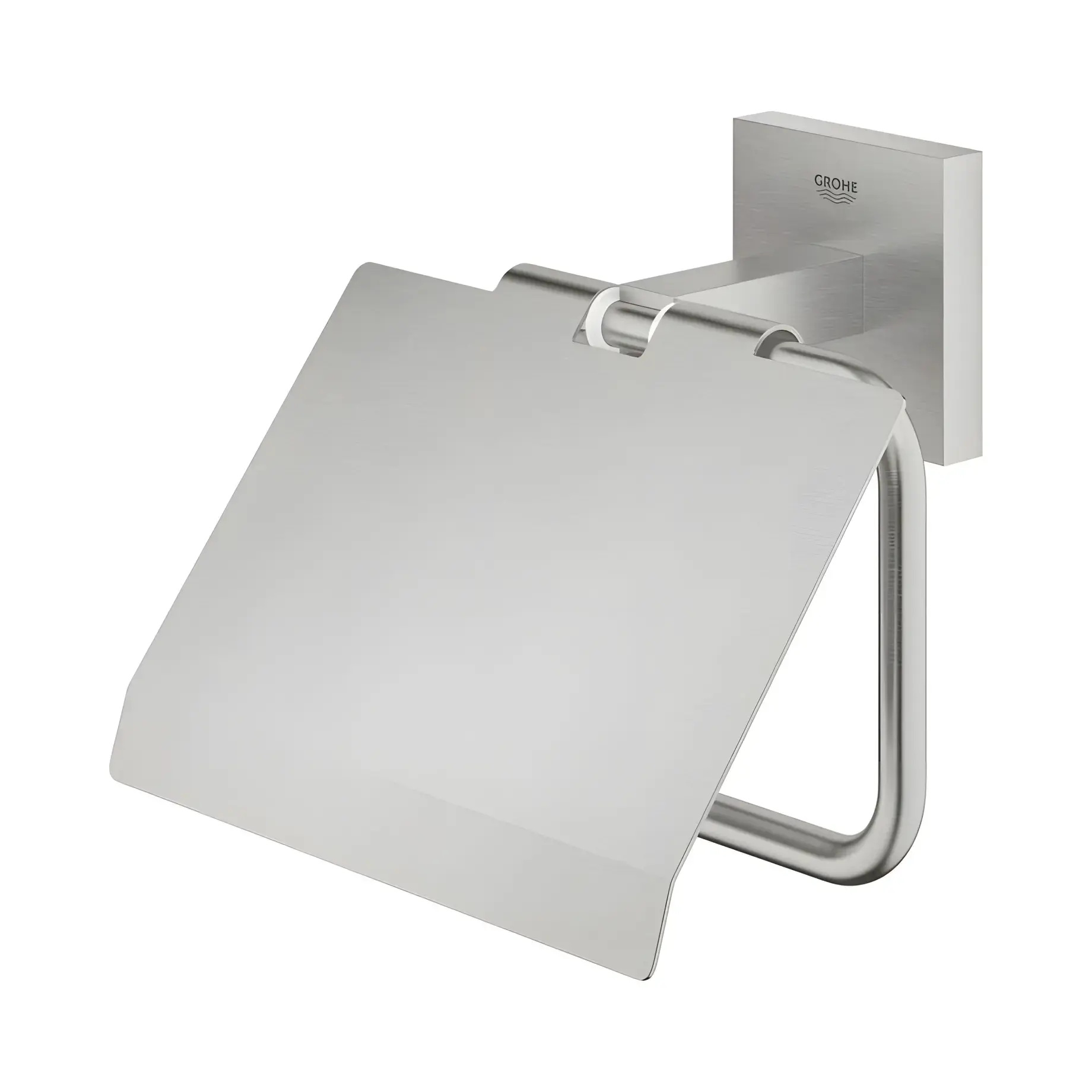 Тримач для туалетного паперу Start Cube QuickFix Grohe 41102DC0 Super Steel — вид спереду