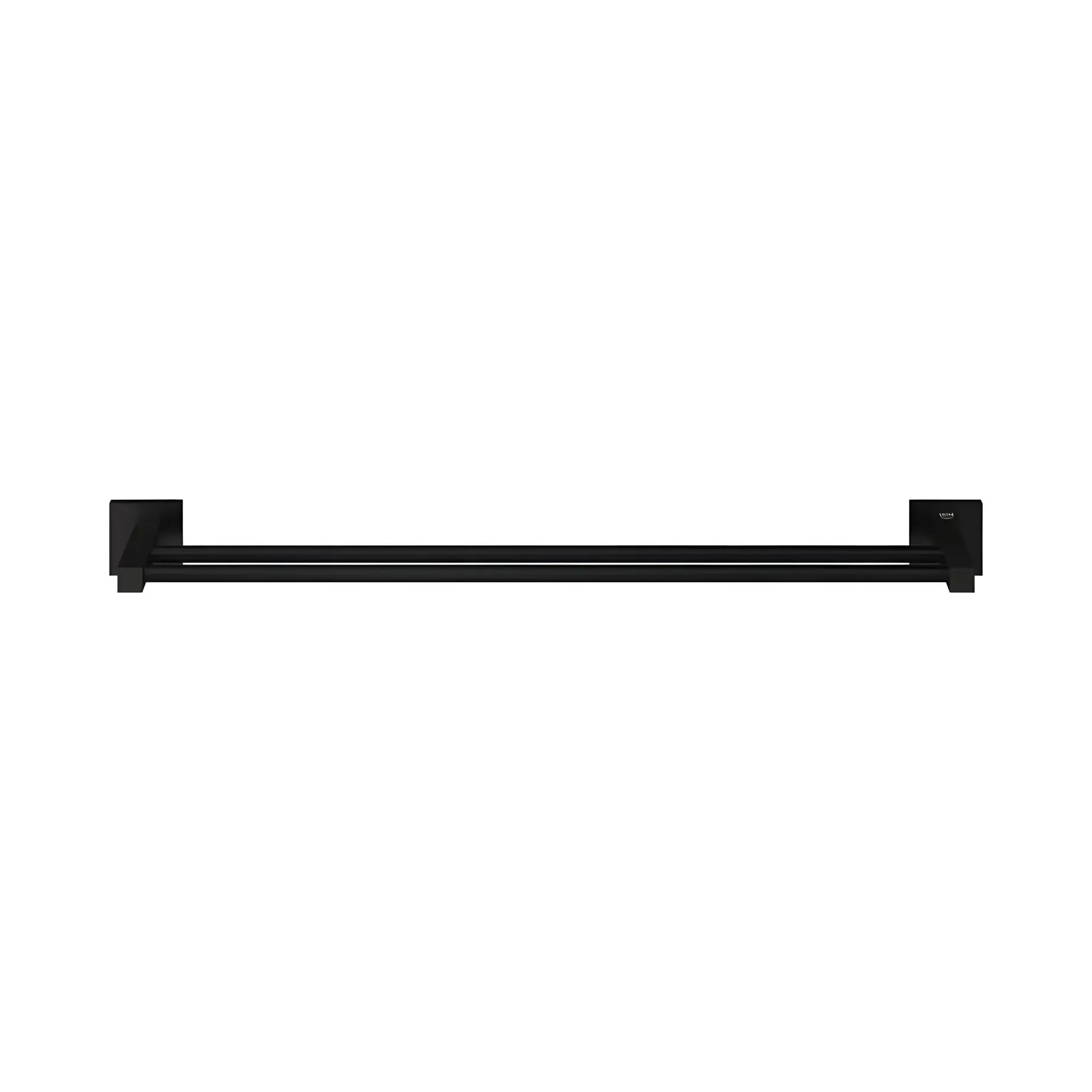 Тримач для рушників подвійний 600 мм Start Cube QuickFix Grohe 411042430 Matt Black — вид спереду