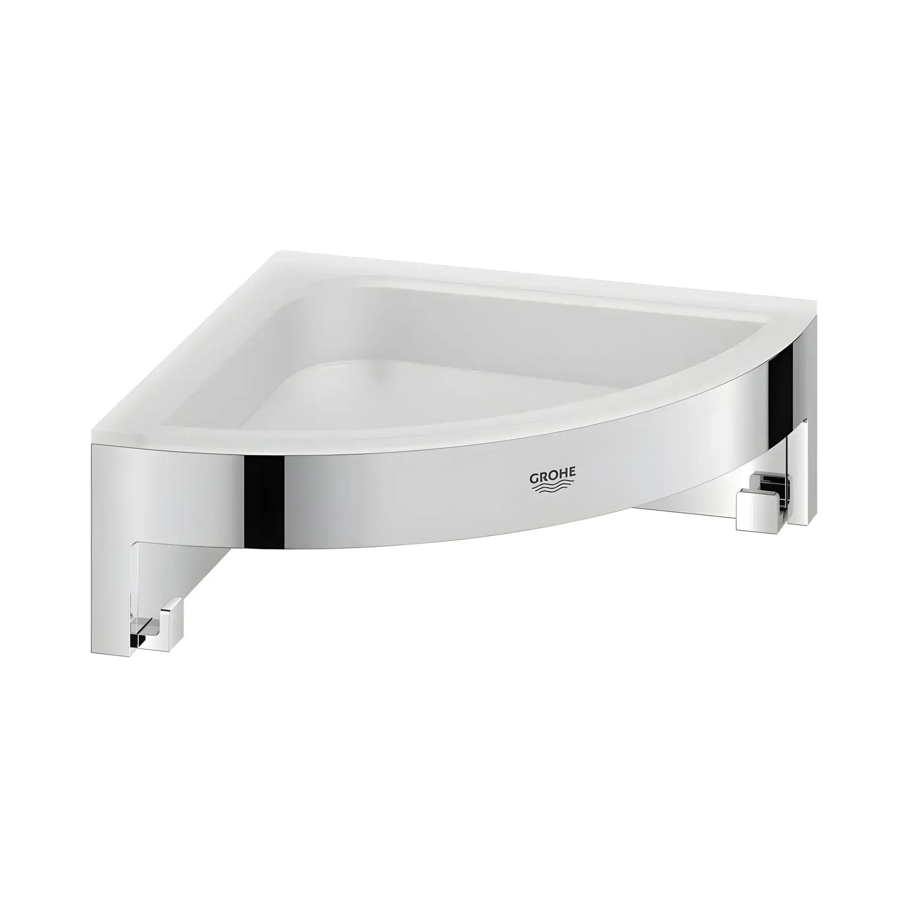 Поличка кутова Start Cube QuickFix Grohe 41106000 Chrome — вид на білому тлі
