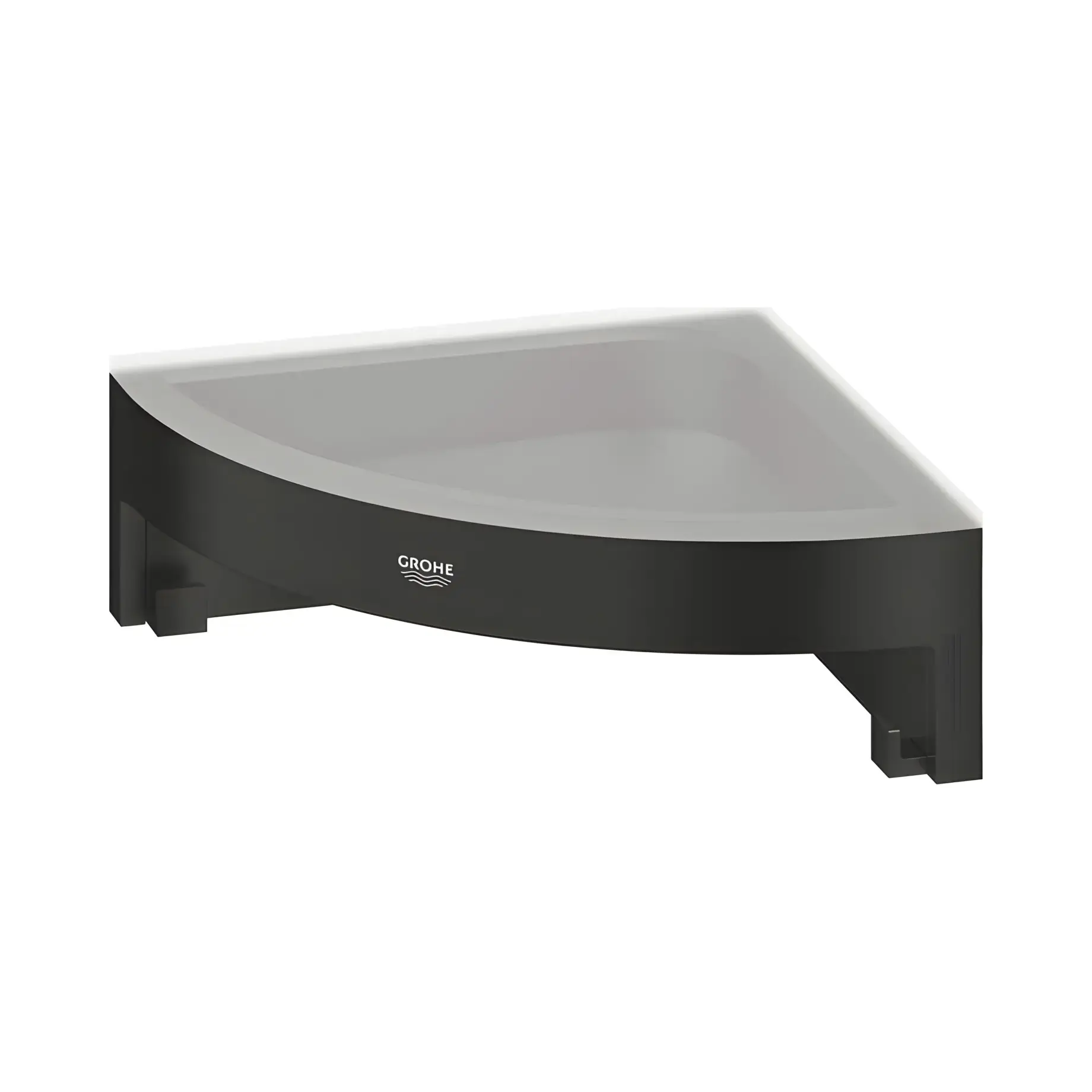 Поличка кутова Start Cube QuickFix Grohe 411062430 Matt Black — вид спереду