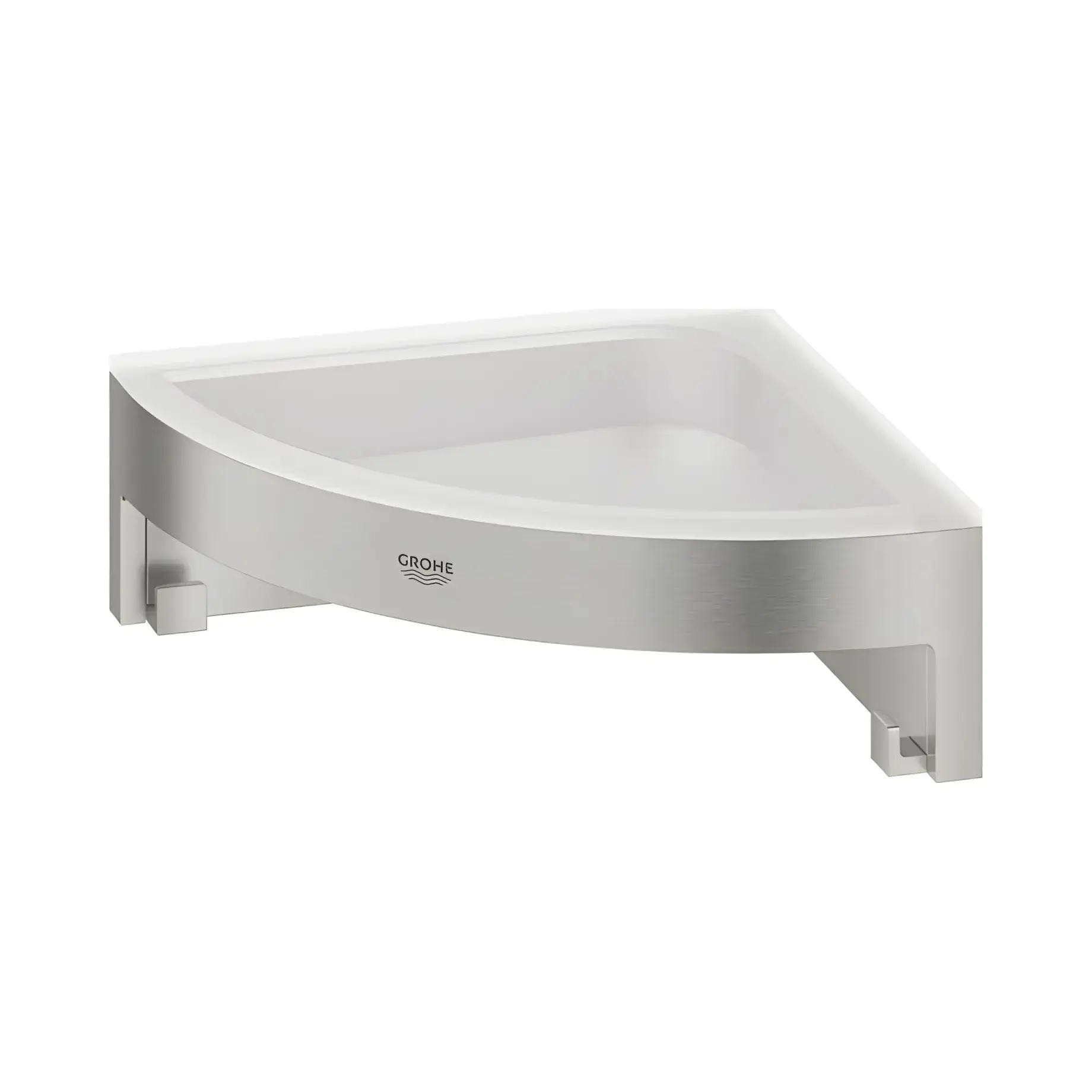 Поличка кутова Start Cube QuickFix Grohe 41106DC0 Super Steel — вид спереду