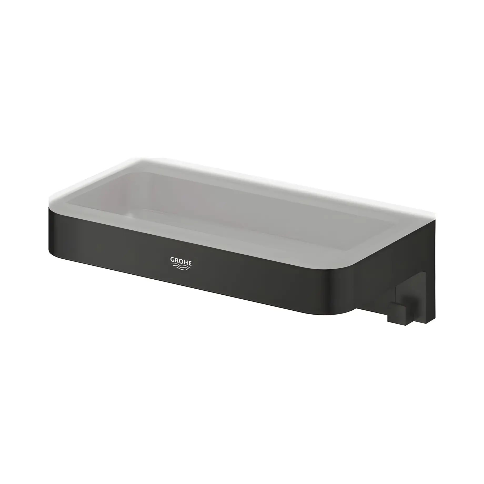 Поличка для душу Start Cube QuickFix Grohe 411072430 Matt Black — бічний ракурс