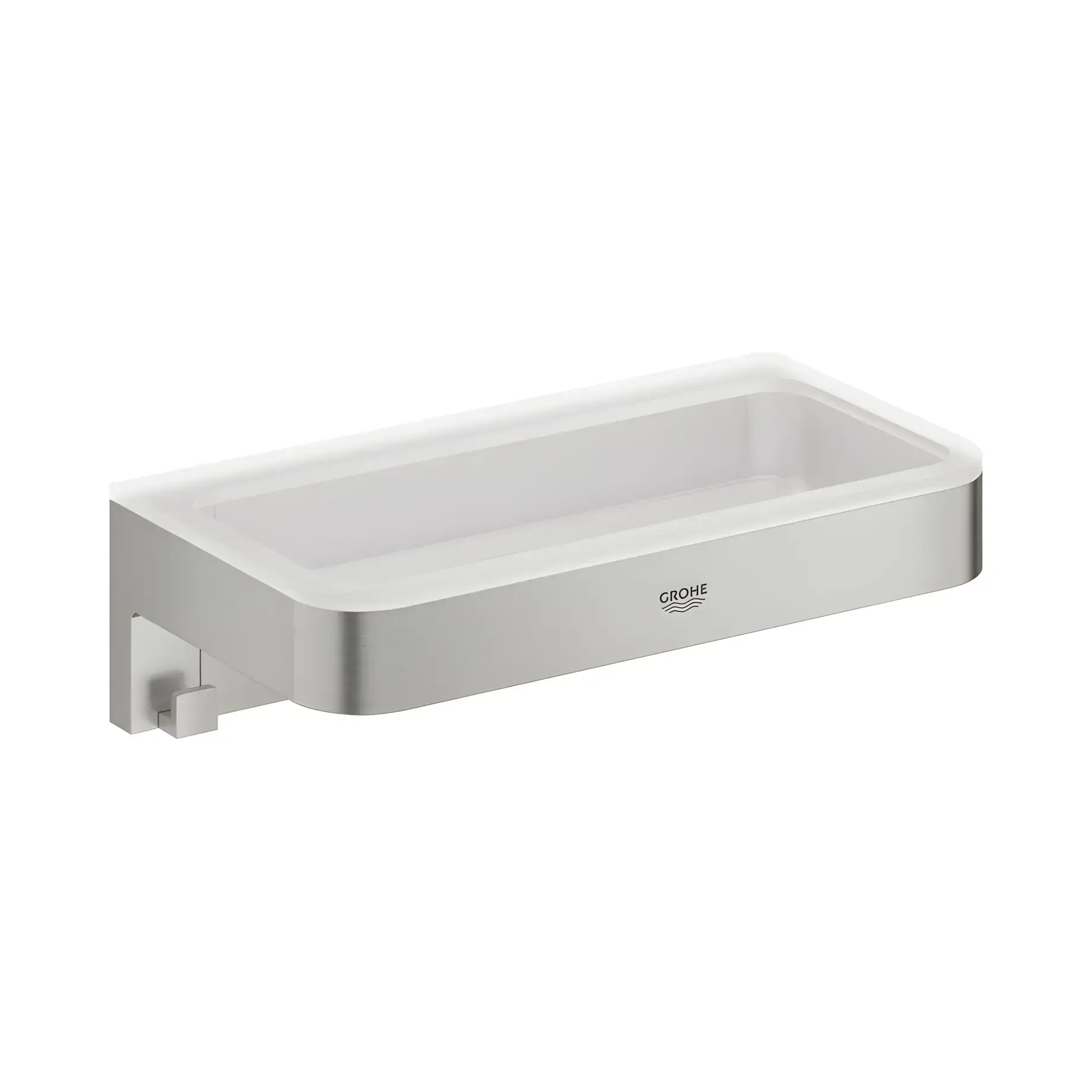 Поличка для душу Start Cube QuickFix Grohe 41107DC0 Super Steel — вид на білому тлі