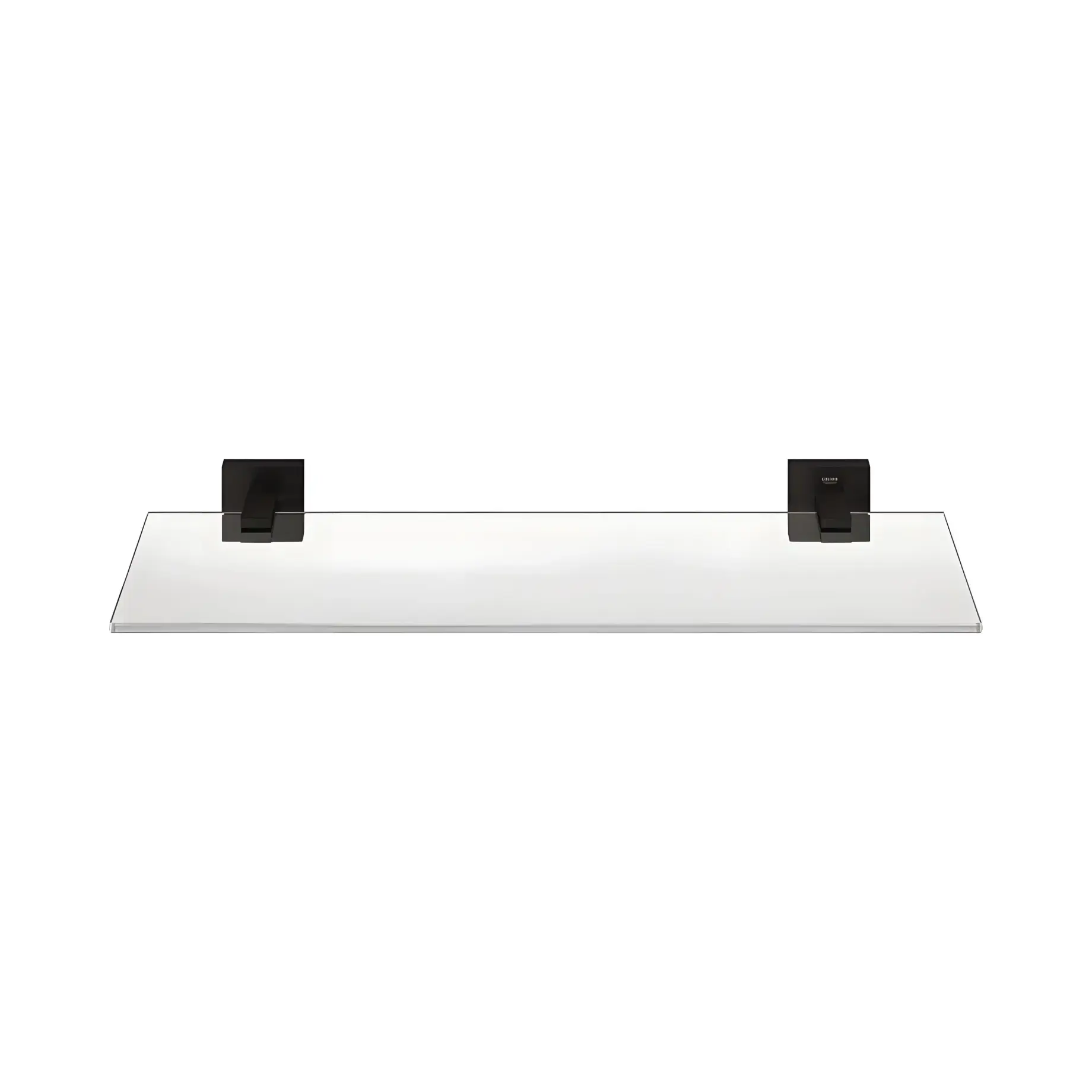 Поличка скляна 530 мм Start Cube QuickFix Grohe 411092430 Matt Black — вид спереду
