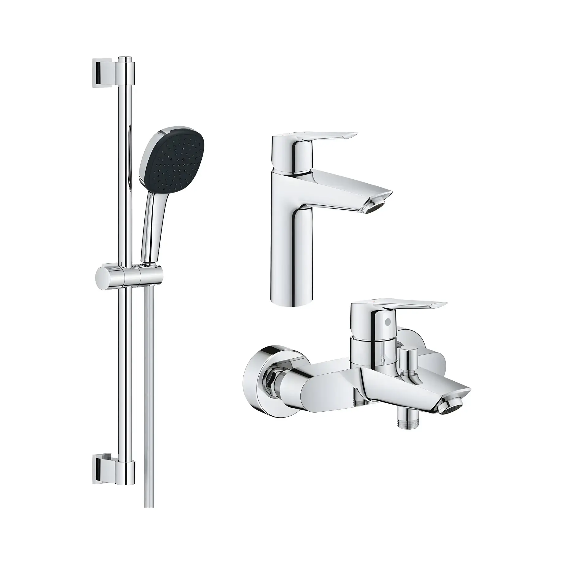 Набір змішувачів для ванни 3 в 1 Start QuickFix Grohe UA202301ME — вид на білому тлі