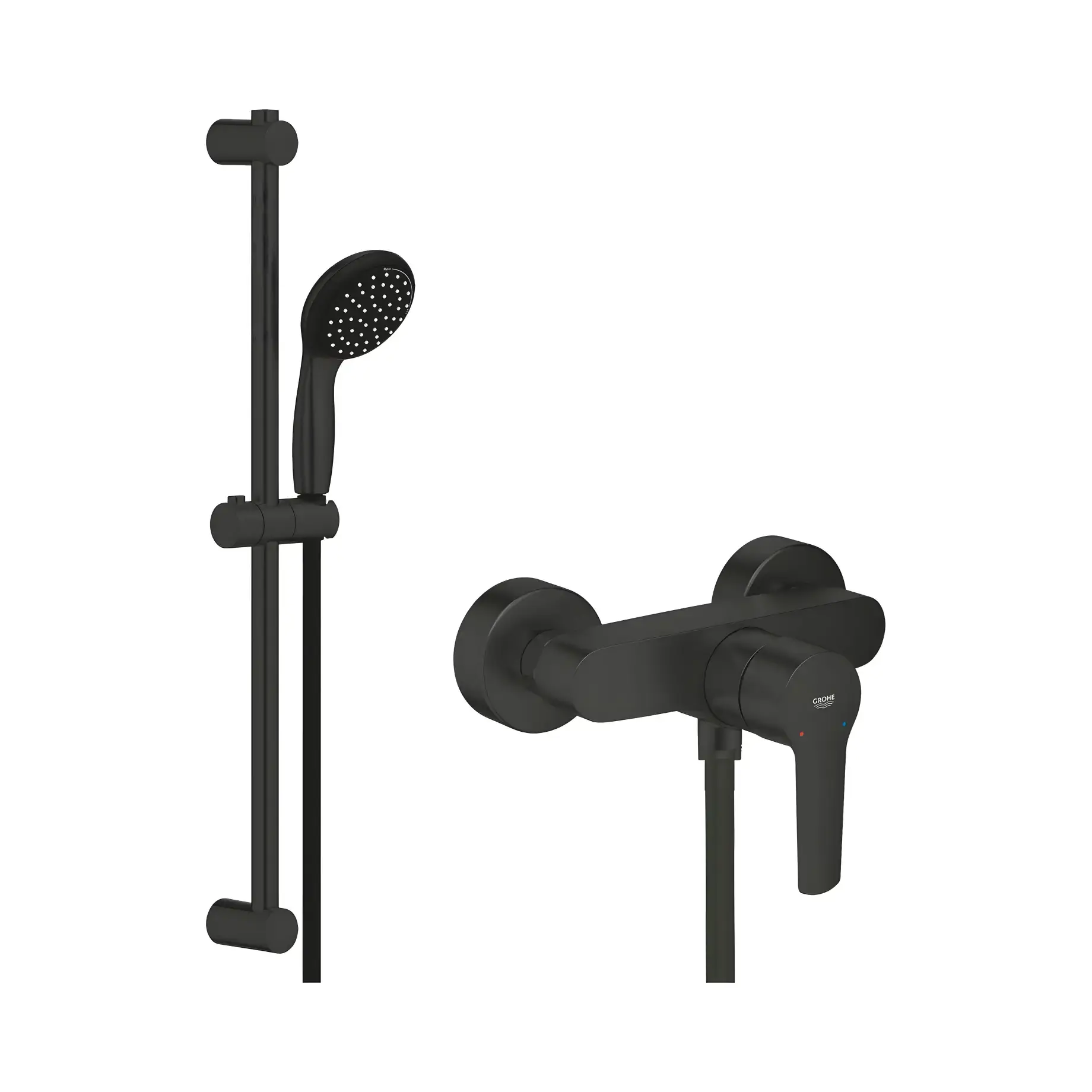 Змішувач для душу Start QuickFix з душовим гарнітуром Grohe UA30330801 — вид на білому тлі