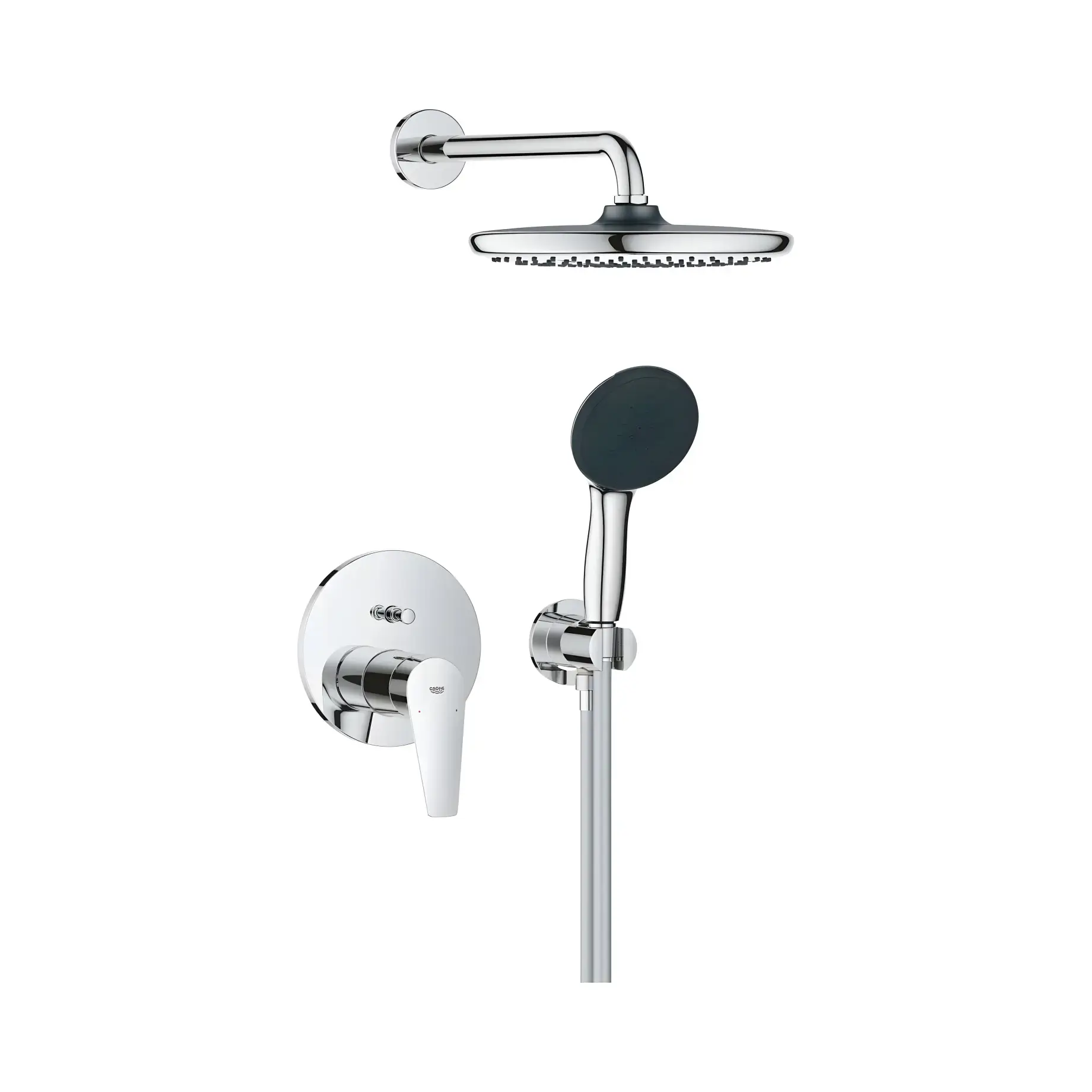 Душова система прихованого монтажу StartEdge з Vitalio Start 250 Grohe 25293000 Chrome — вид на білому тлі