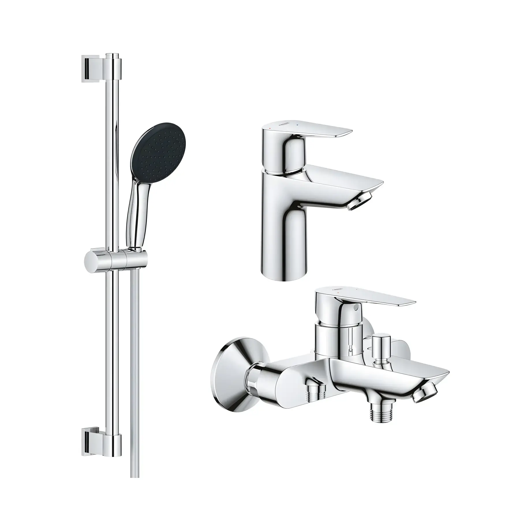 Набір змішувачів для ванни 3 в 1 Start Edge ColdStart Grohe UA202501SE — вид на білому тлі