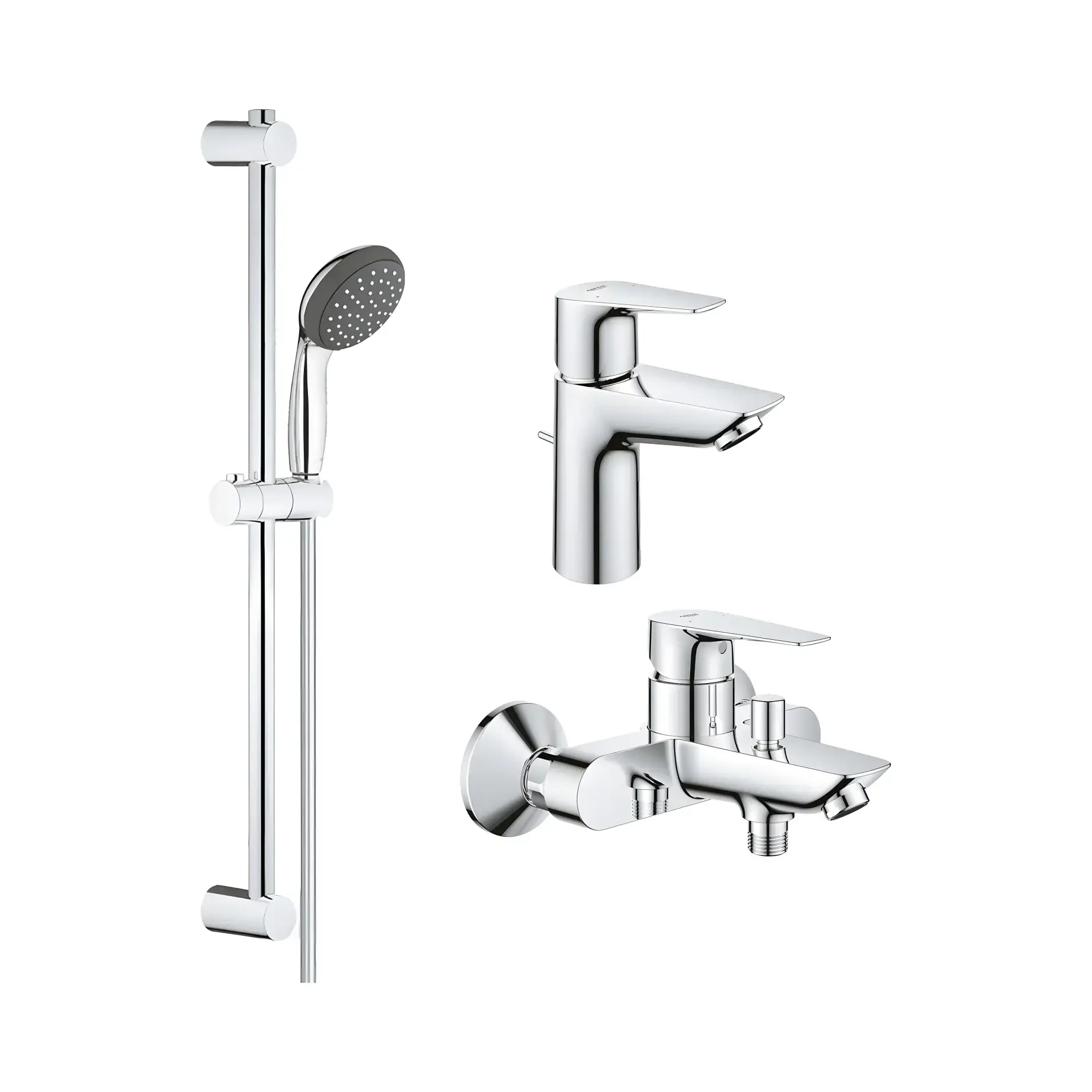 Набір змішувачів для ванни 3 в 1 StartEdge QuickFix Grohe UA202501SQ — вид на білому тлі
