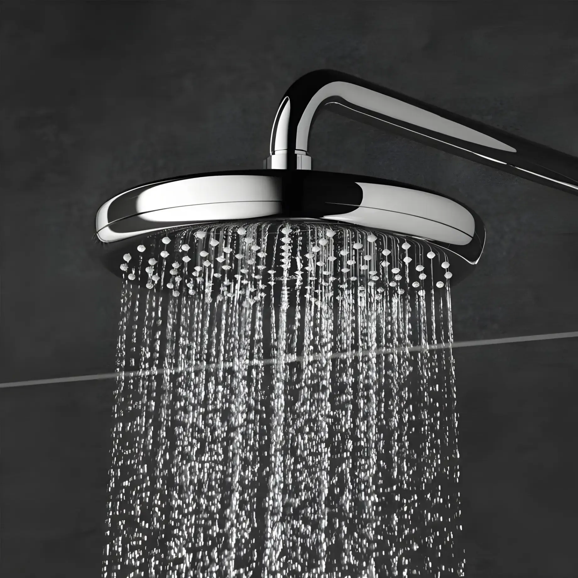 Верхній душ з настінним тримачем Tempesta 210 Grohe 26411000 — вид спереду