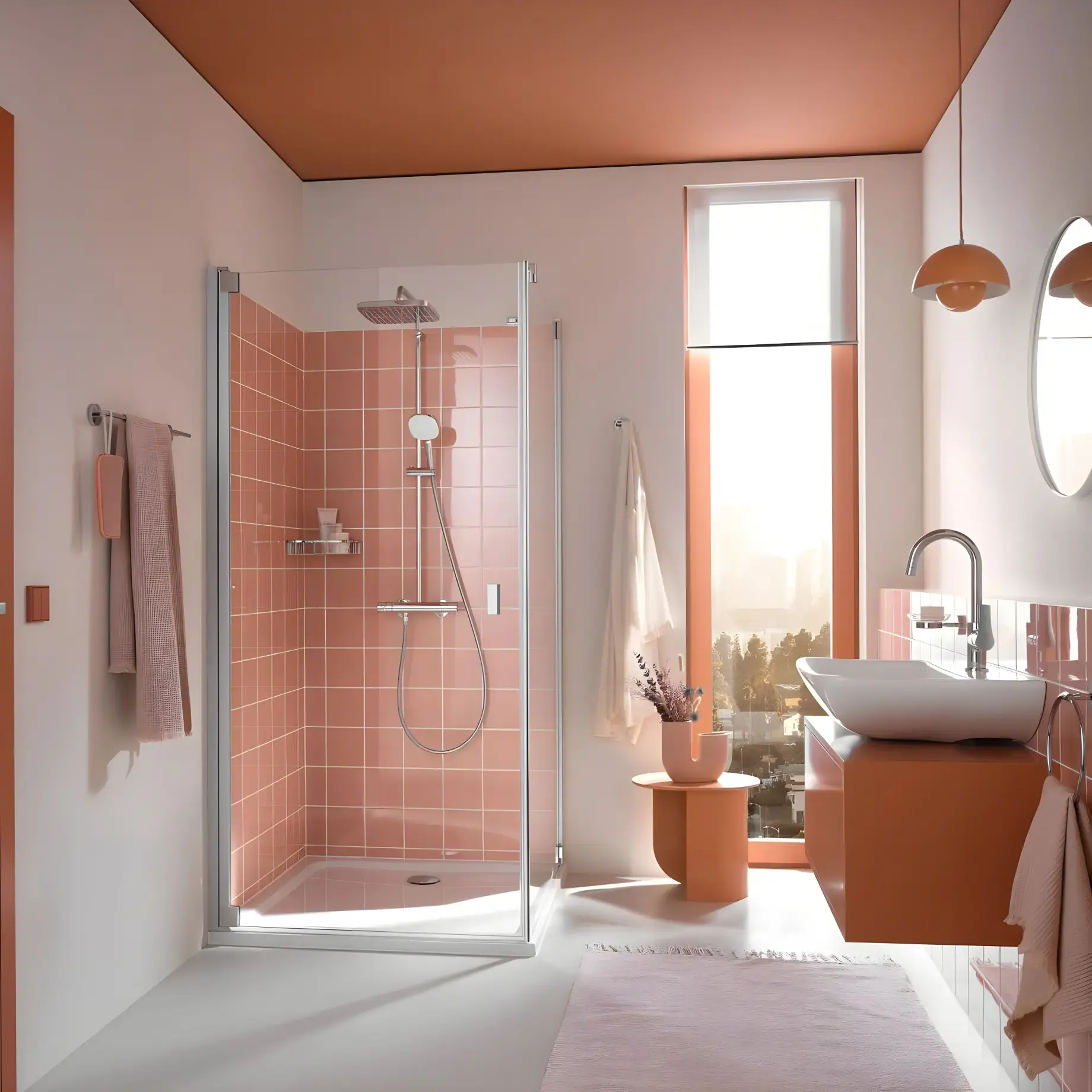 Душова система з термостатом Tempesta 250 Cube Grohe 26689001 — вид спереду