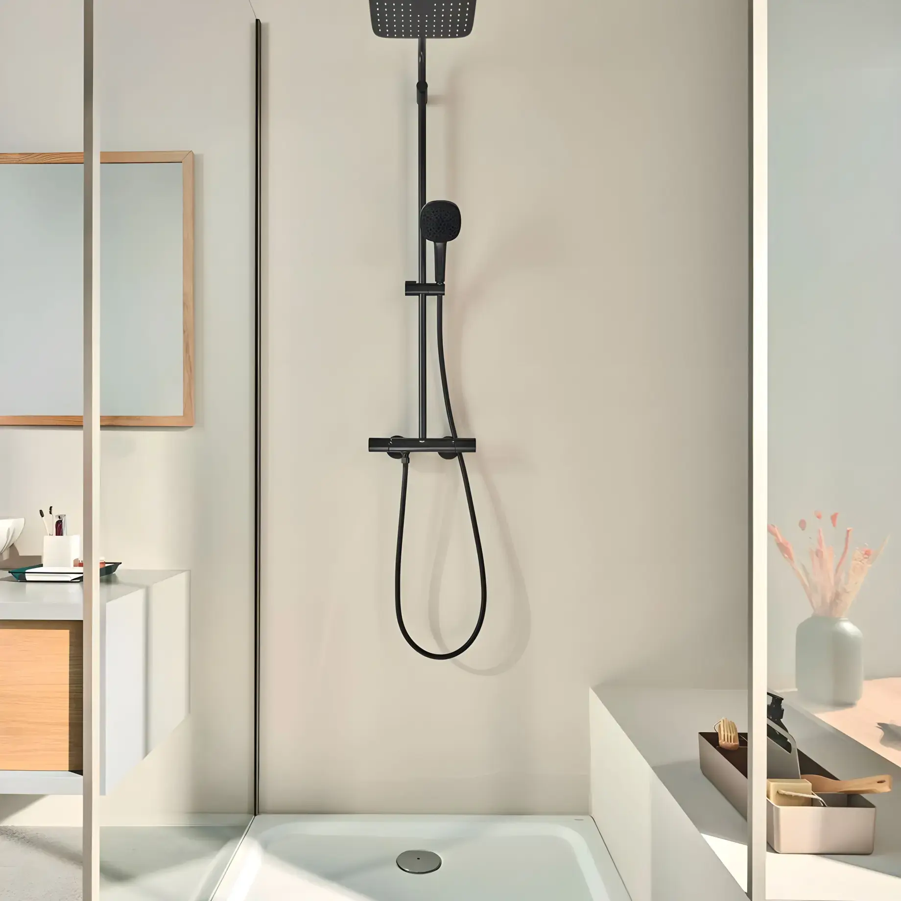 Душевая система с термостатом Tempesta 250 Cube Grohe 266892431 — вид спереди