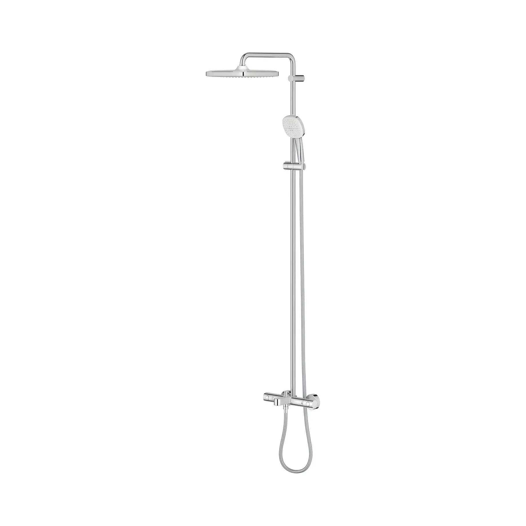 Душевая система с термостатом и изливом для ванны Tempesta 250 Cube Grohe 26691001 — вид спереди