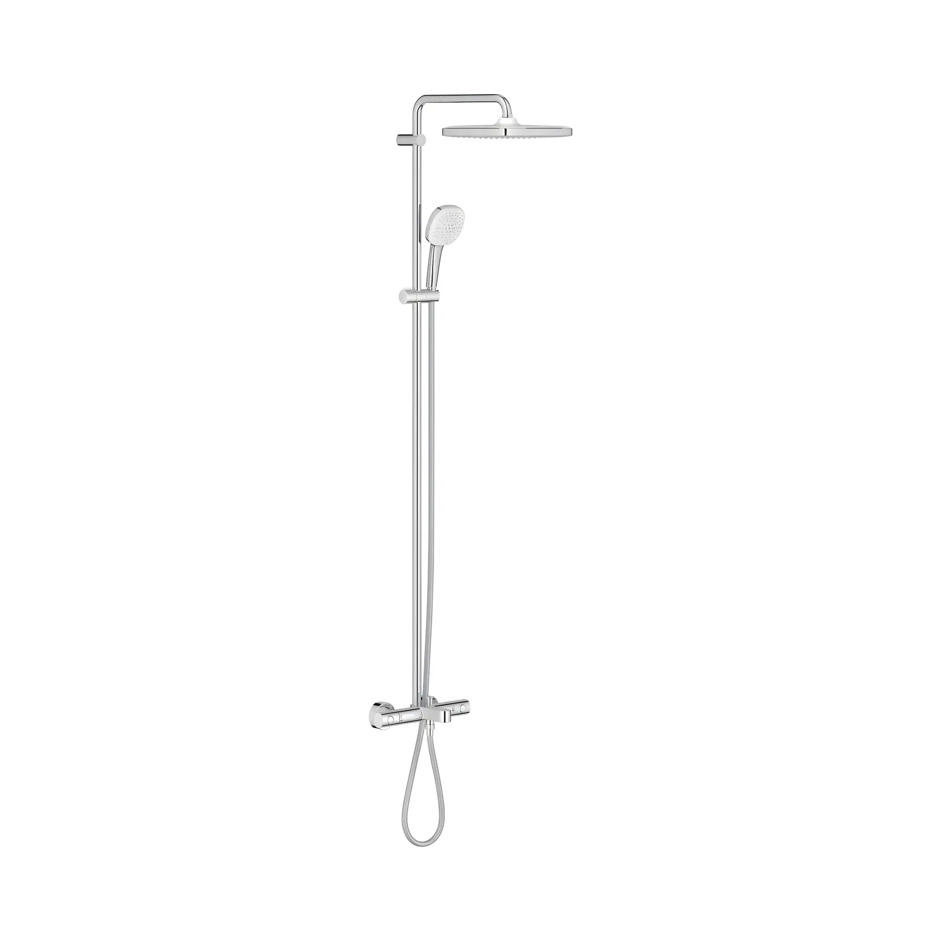Душевая система с термостатом и изливом для ванны Tempesta 250 Cube Grohe 26691001 — вид сверху