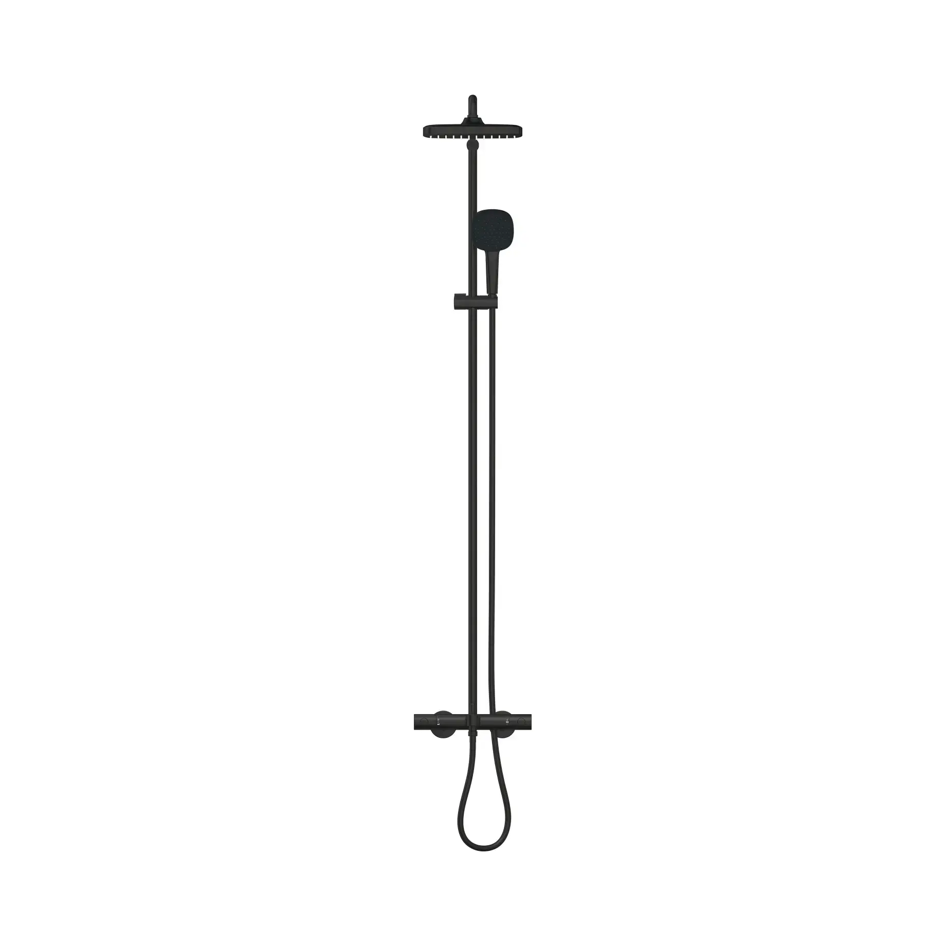 Душова система з термостатом New Tempesta Cosmopolitan System 250 Grohe 266912431 Black — бічний ракурс