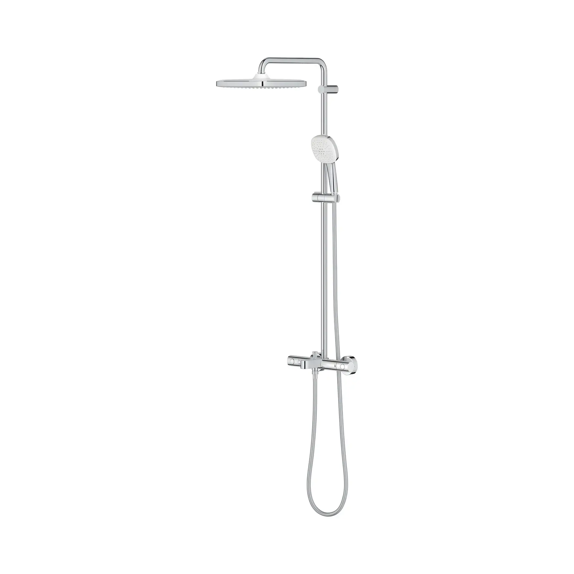 Душова система з термостатом з виливом для ванни Tempesta 250 Cube Grohe 26975001 — бічний ракурс