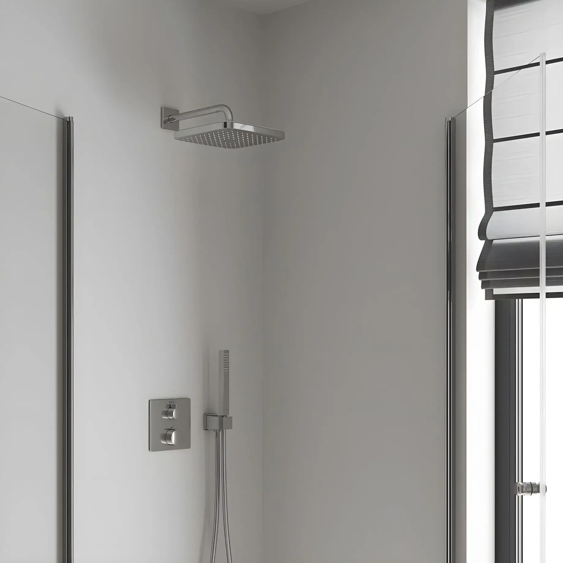Верхній душ з настінним тримачем Tempesta 250 Cube Grohe 26687000 — бічний ракурс