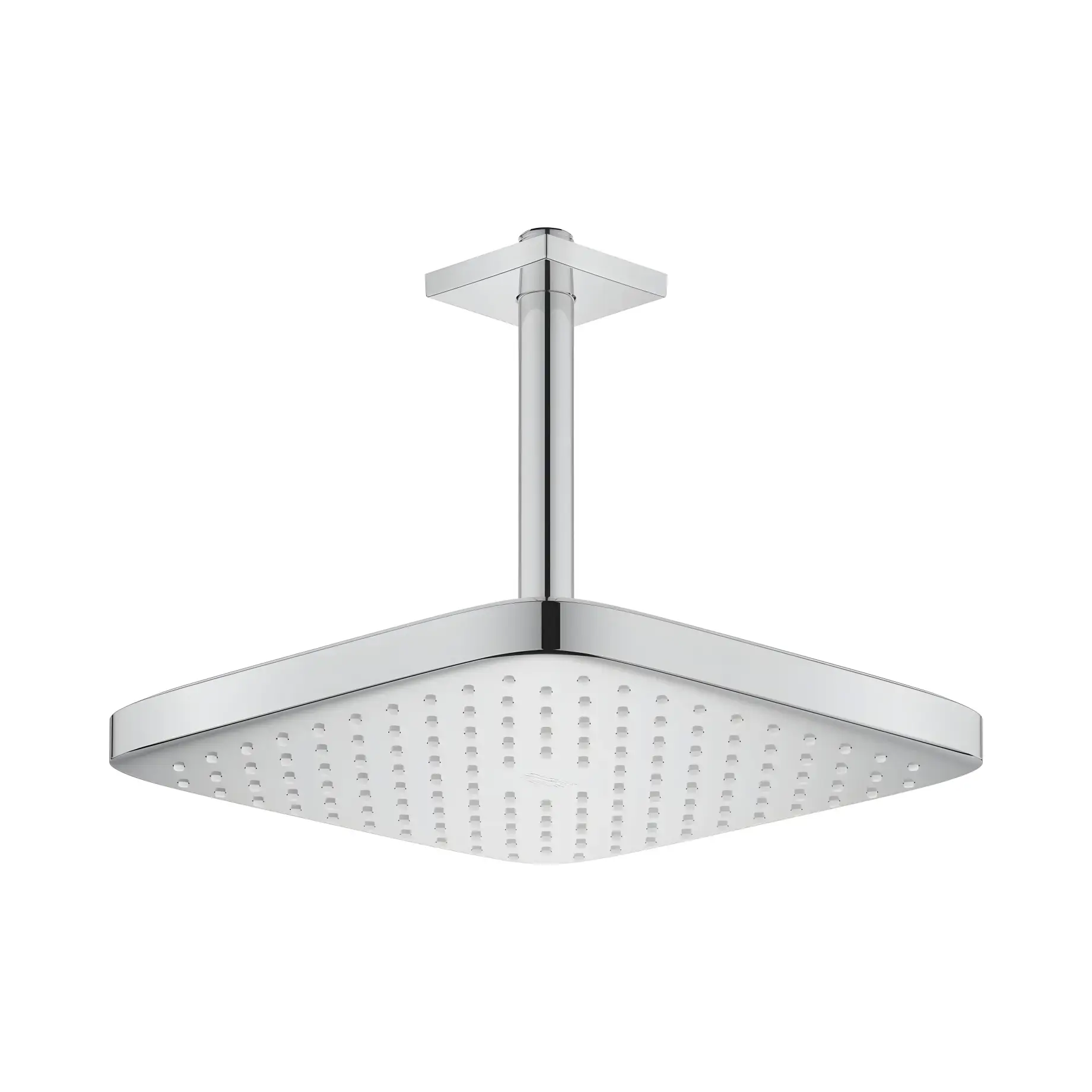 Верхній душ зі стельовим тримачем Tempesta 250 Cube Grohe 26688000 Chrome 25 х 25 см — вид на білому тлі
