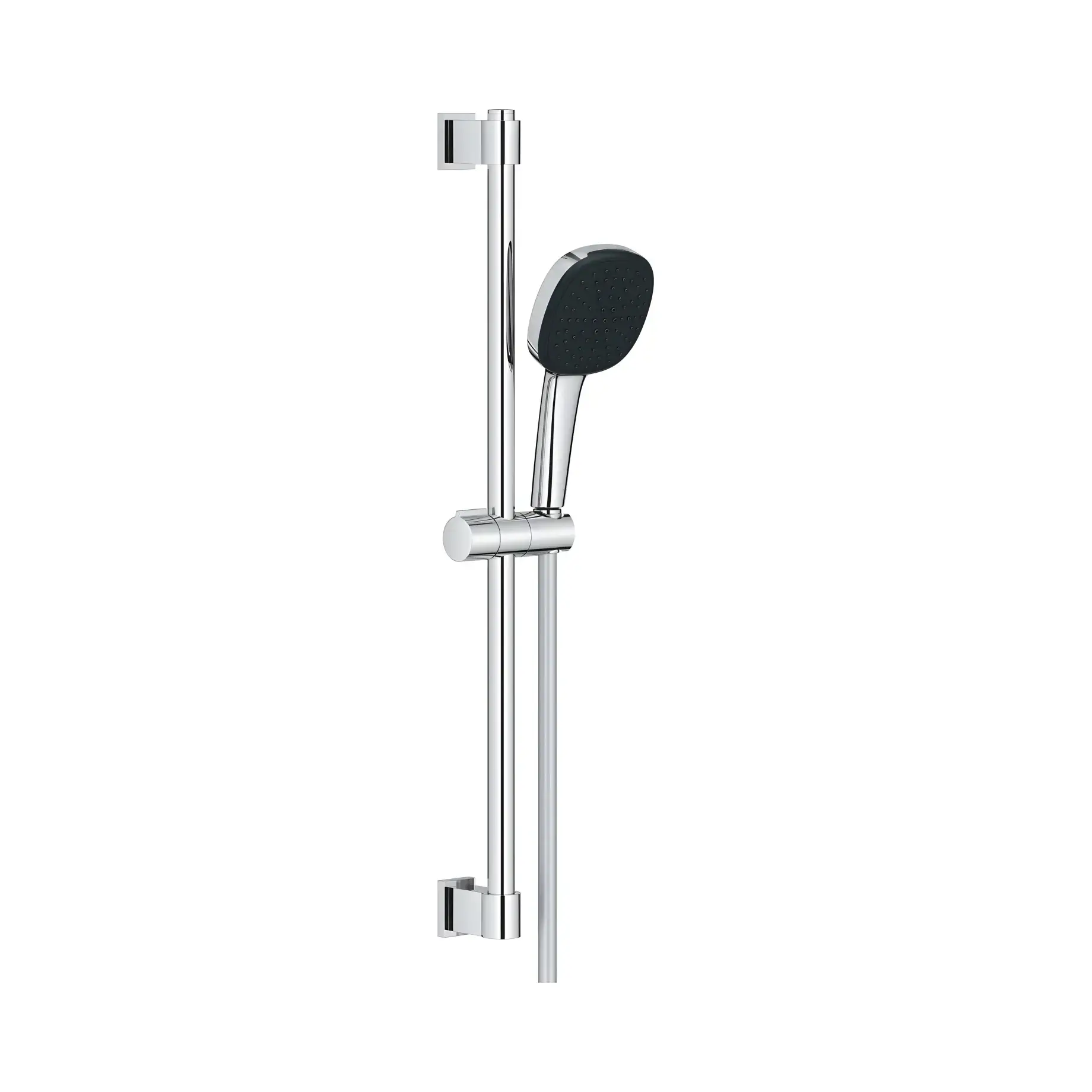 Душови гарнітур з 2 типами струменю зі стійкою 600 мм Vitalio Comfort 110 QuickFix Grohe 26398001 Chrome — вид на білому тлі