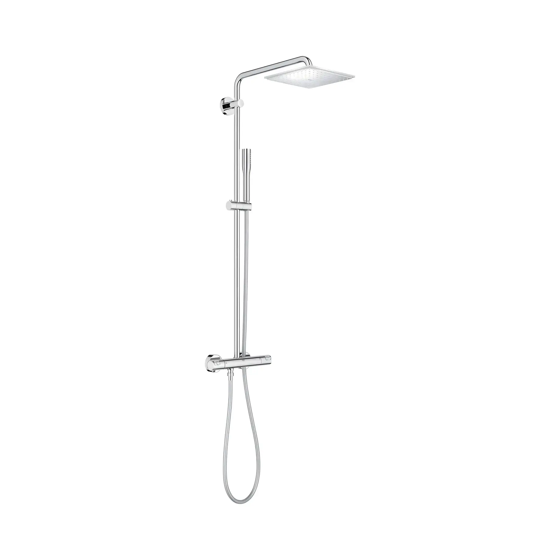 Душова система з термостатом Vitalio Joy XXL 230 Grohe 26365000 Chrome — вид на білому тлі