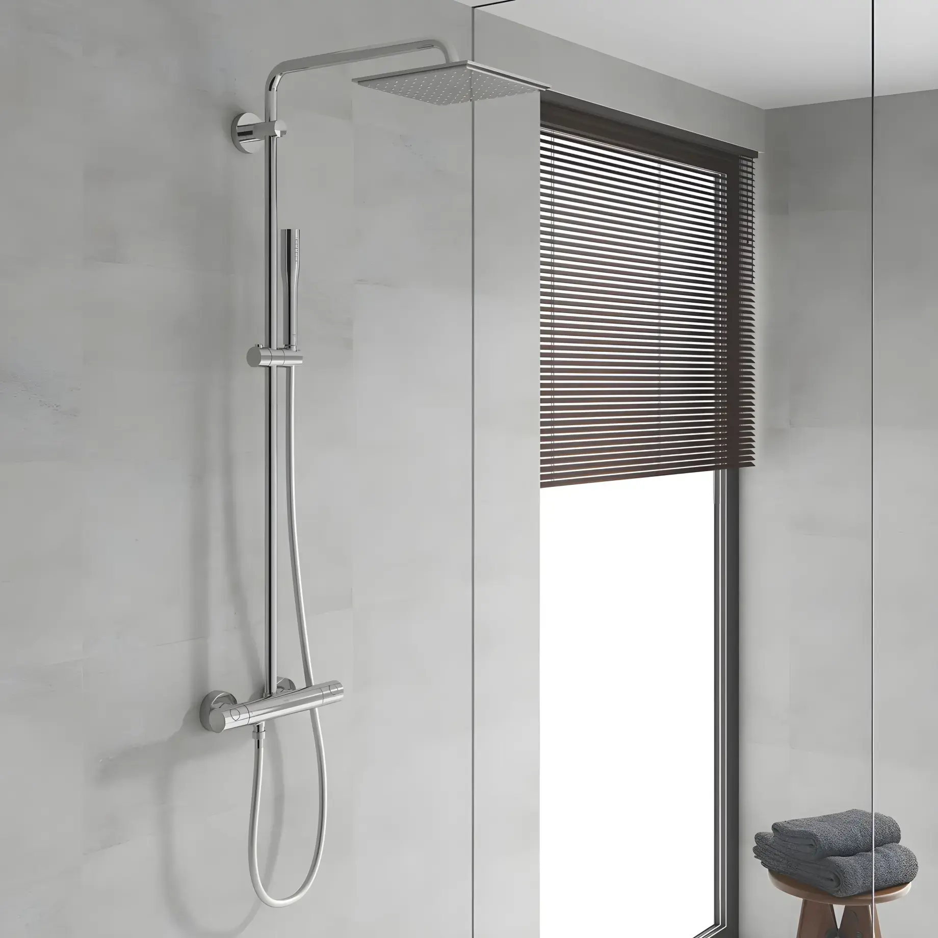 Душова система з термостатом Vitalio Joy XXL 230 Grohe 26365000 — вид спереду