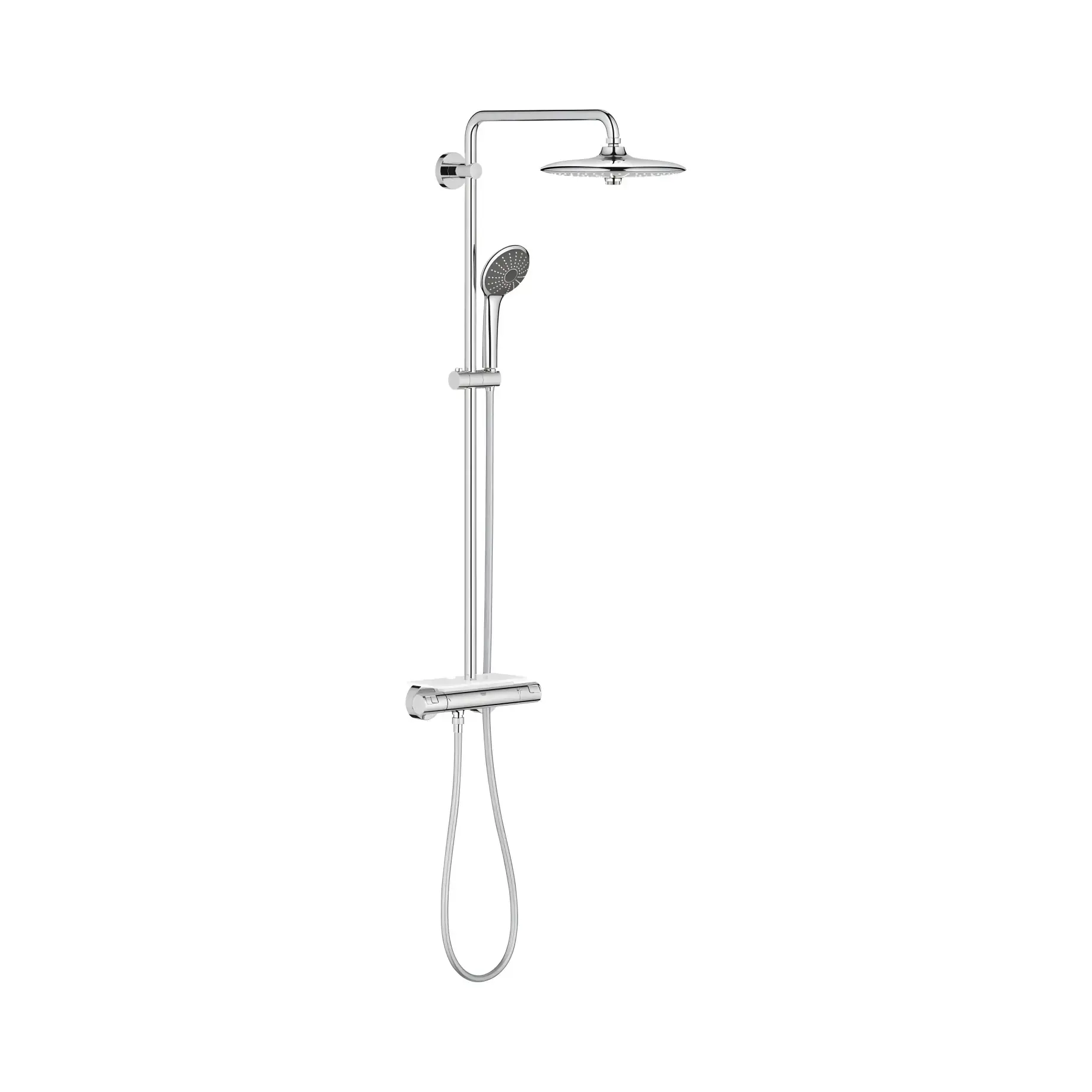 Душова система з термостатом Vitalio Joy 260 Grohe 26403001 Chrome — вид на білому тлі