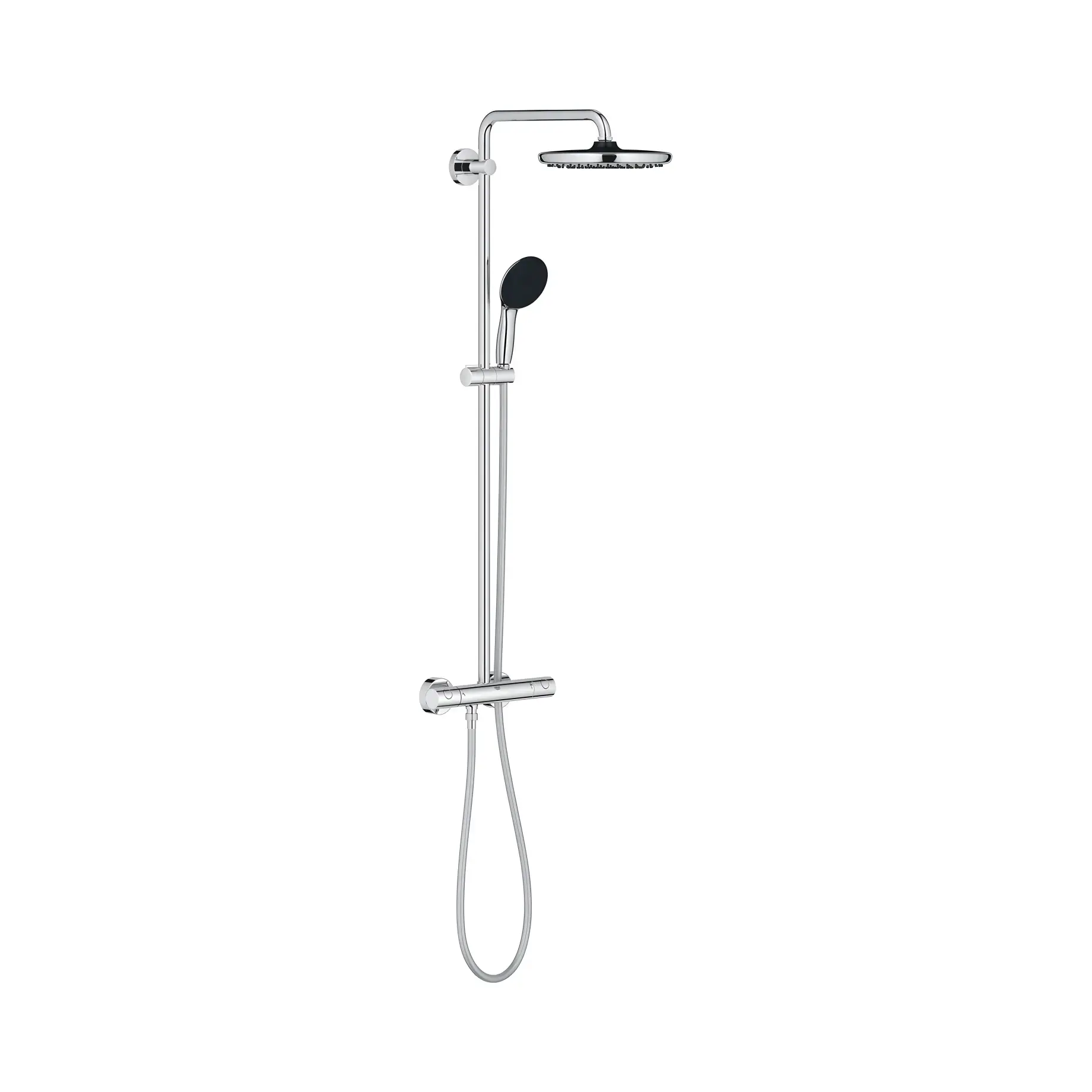 Душова система з термостатом Vitalio Start 250 Grohe 26678001 Chrome — вид на білому тлі