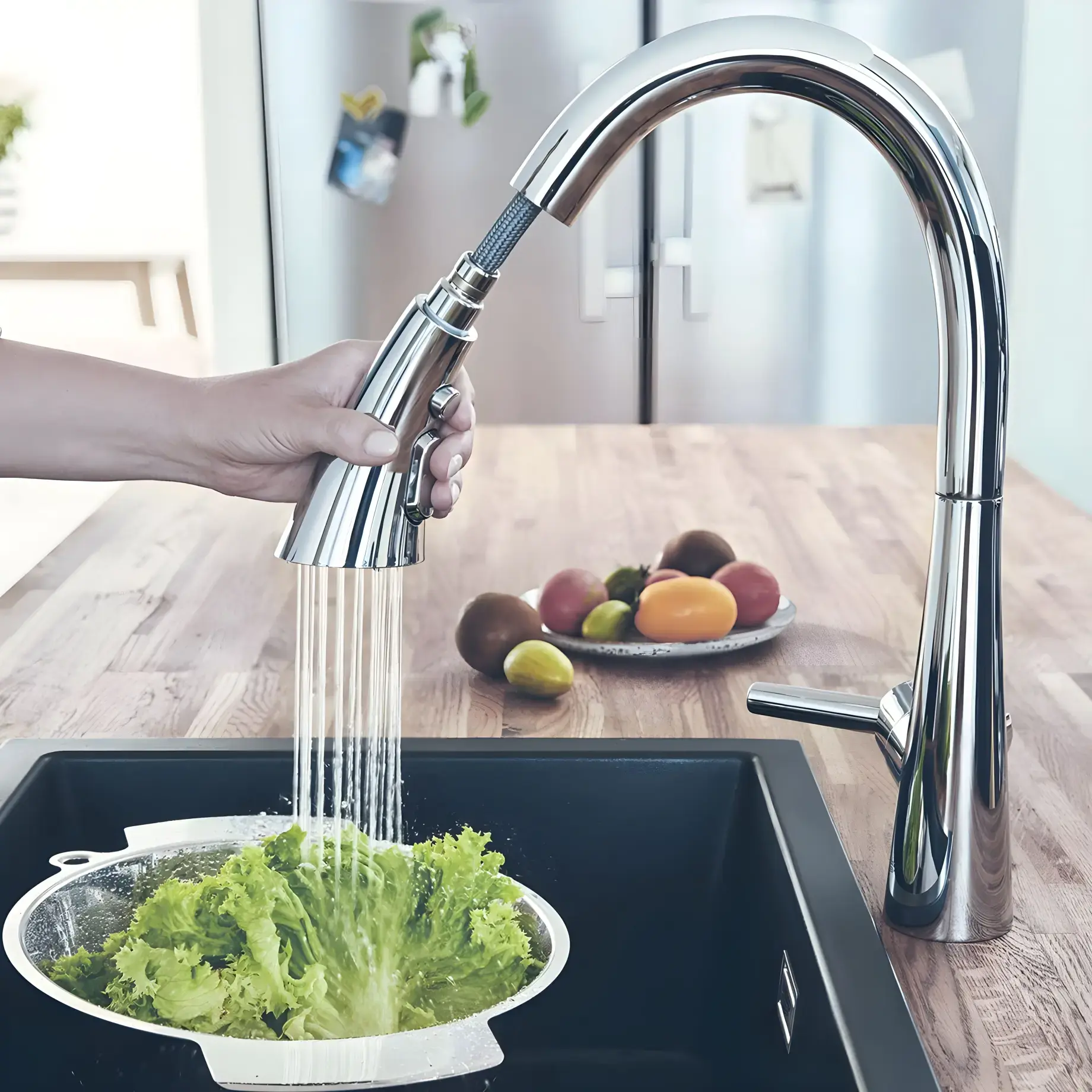 Змішувач для кухні з витяжним виливом Zedra Grohe 32294002 — вид згори
