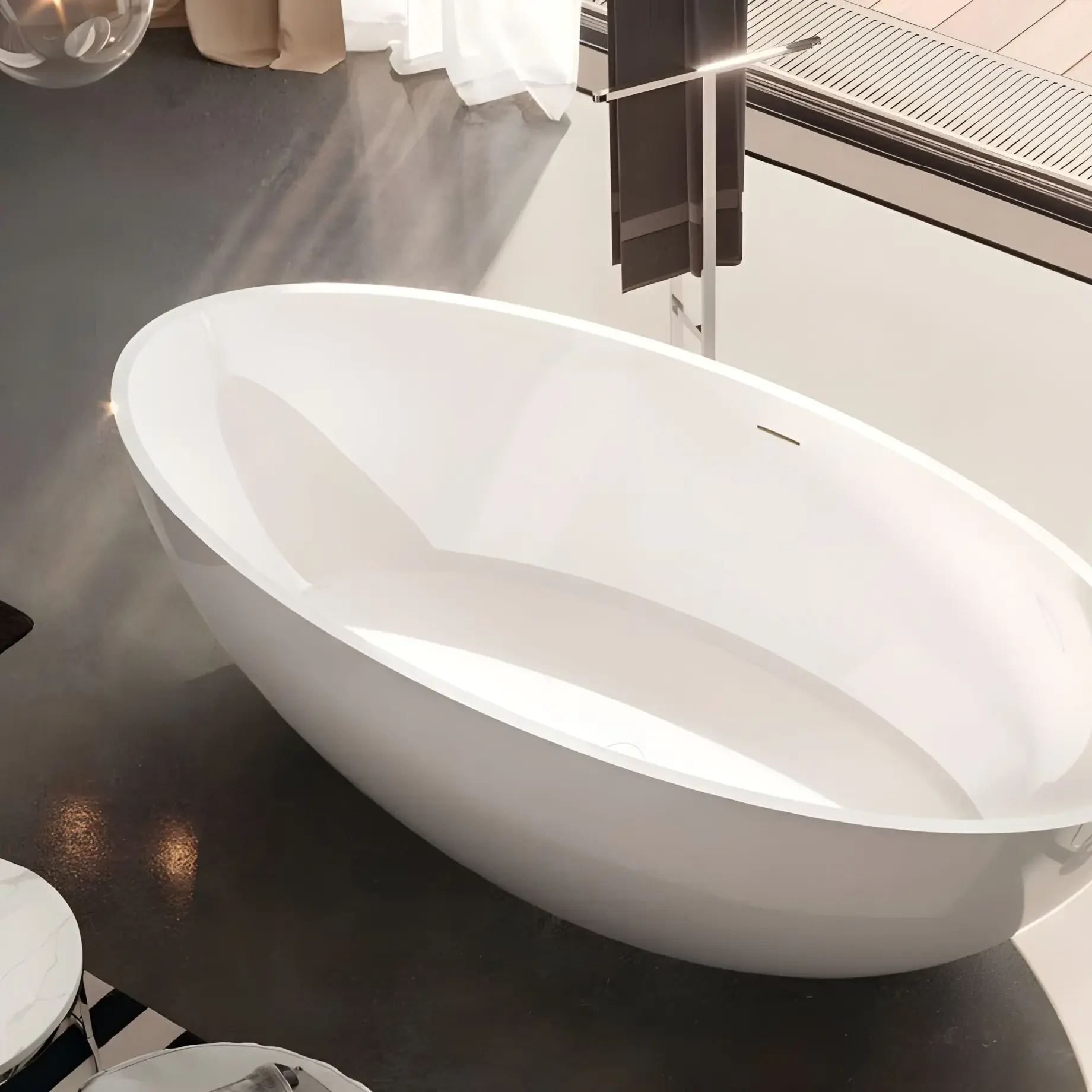 Ванна Carezza Gruppo Treesse V308BL Glossy White — вид спереду