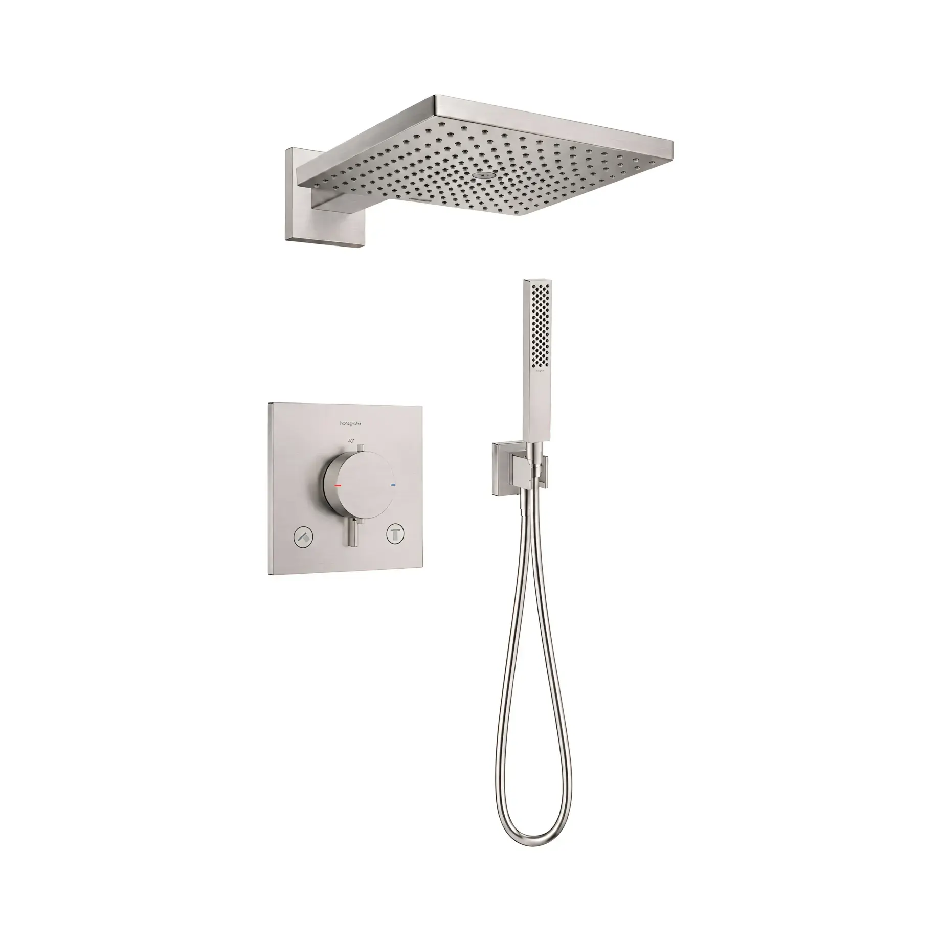 Комплект душової системи з термостатом Hansgrohe Hansgrohe 3371126239800 — вид на білому тлі