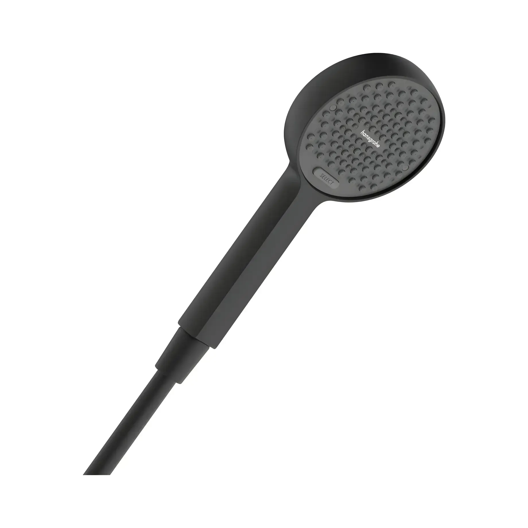 Ручний душ 2jet Activera Select S Hansgrohe 28036670 Matt Black — вид на білому тлі