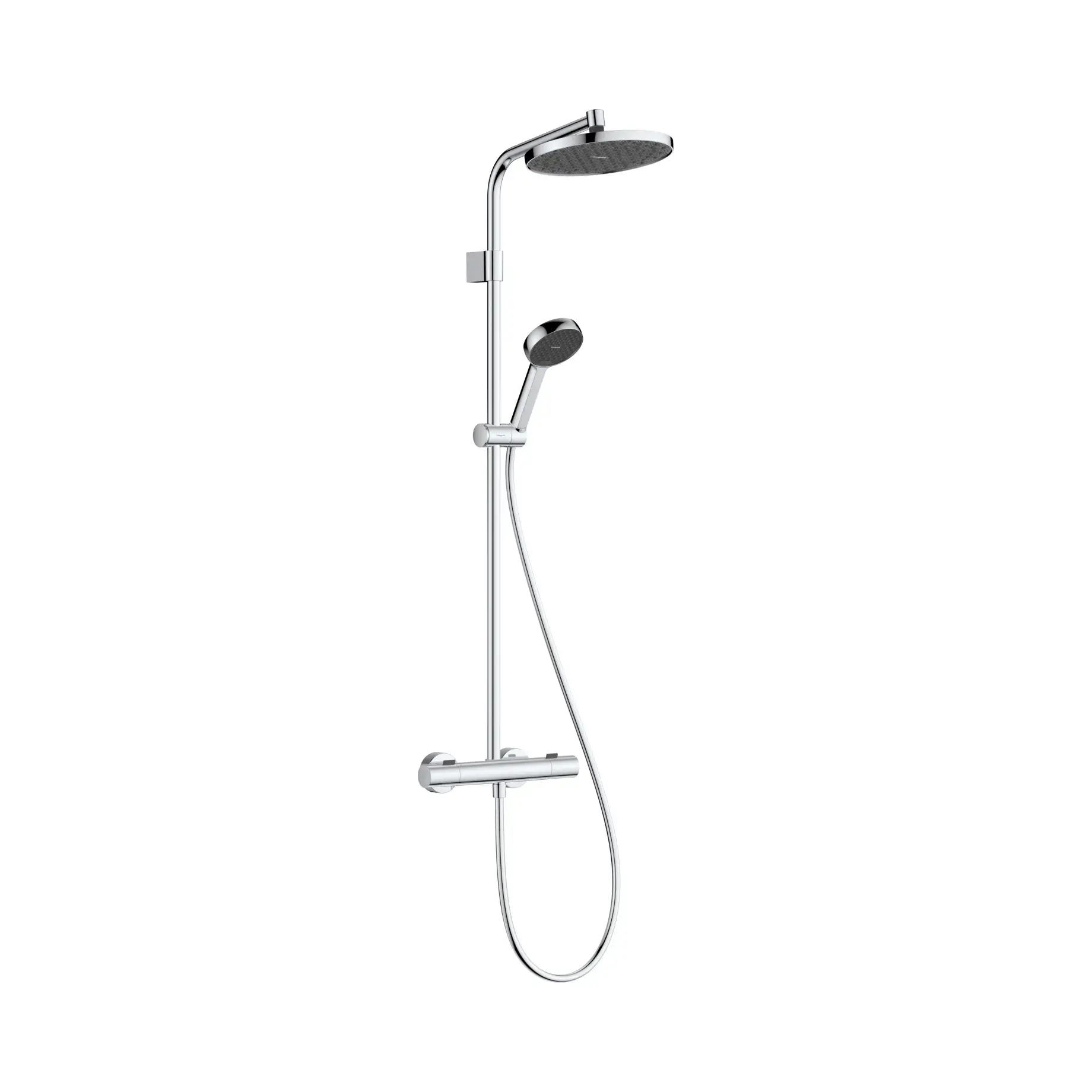 Душова система з термостатом Activera S Hansgrohe 28078000 Chrome — вид на білому тлі