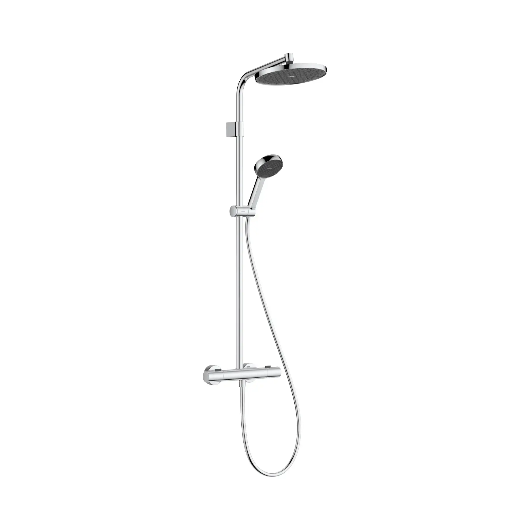 Душова система з термостатом Activera S Hansgrohe 28083000 Chrome — вид на білому тлі