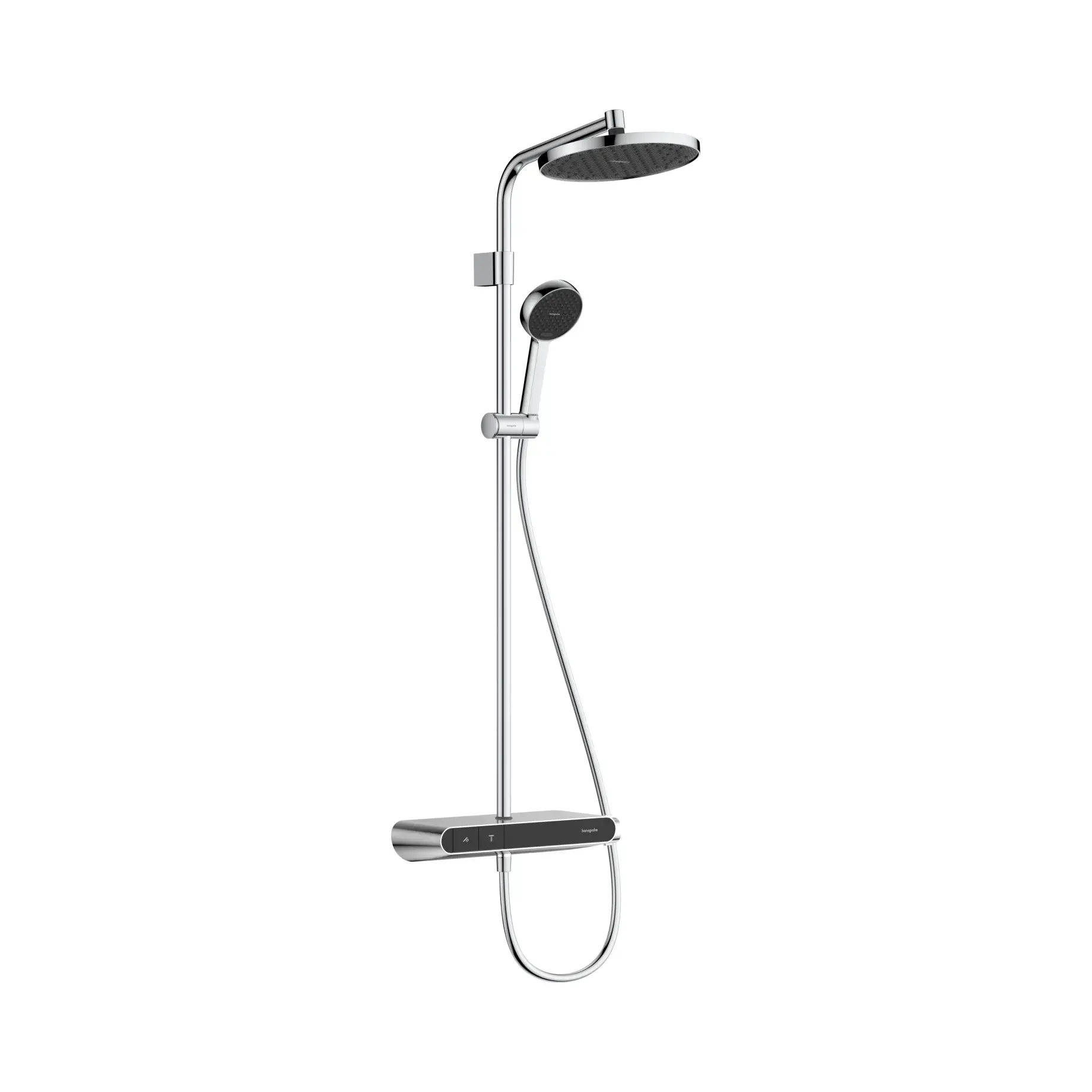 Душова система Activera S 240 1jet EcoSmart з термостатом ShowerTablet Select 360 Varia Hansgrohe 28638000 Chrome — вид на білому тлі