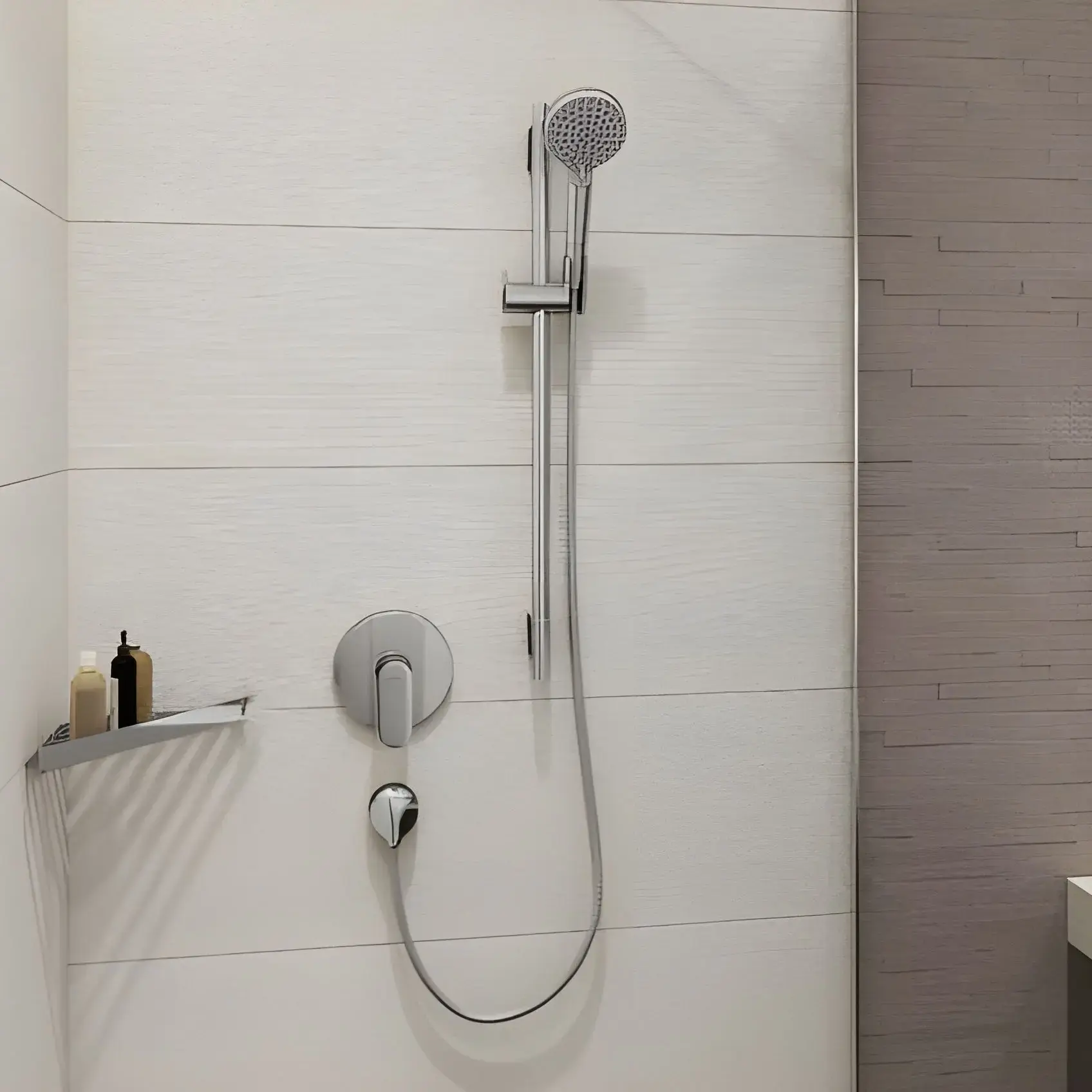 Кутова душова поличка AddStoris Hansgrohe 41741000 Chrome — вид спереду