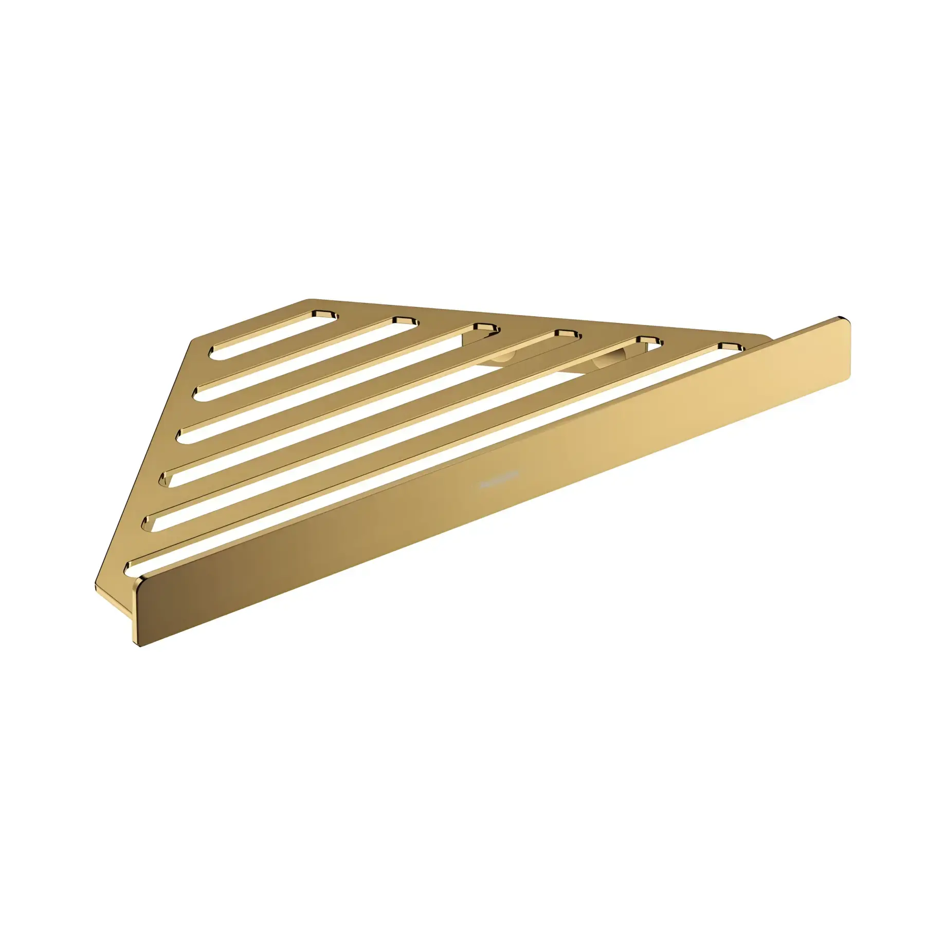 Кутова душова поличка AddStoris Hansgrohe 41741990 Polished Gold Optic — вид на білому тлі