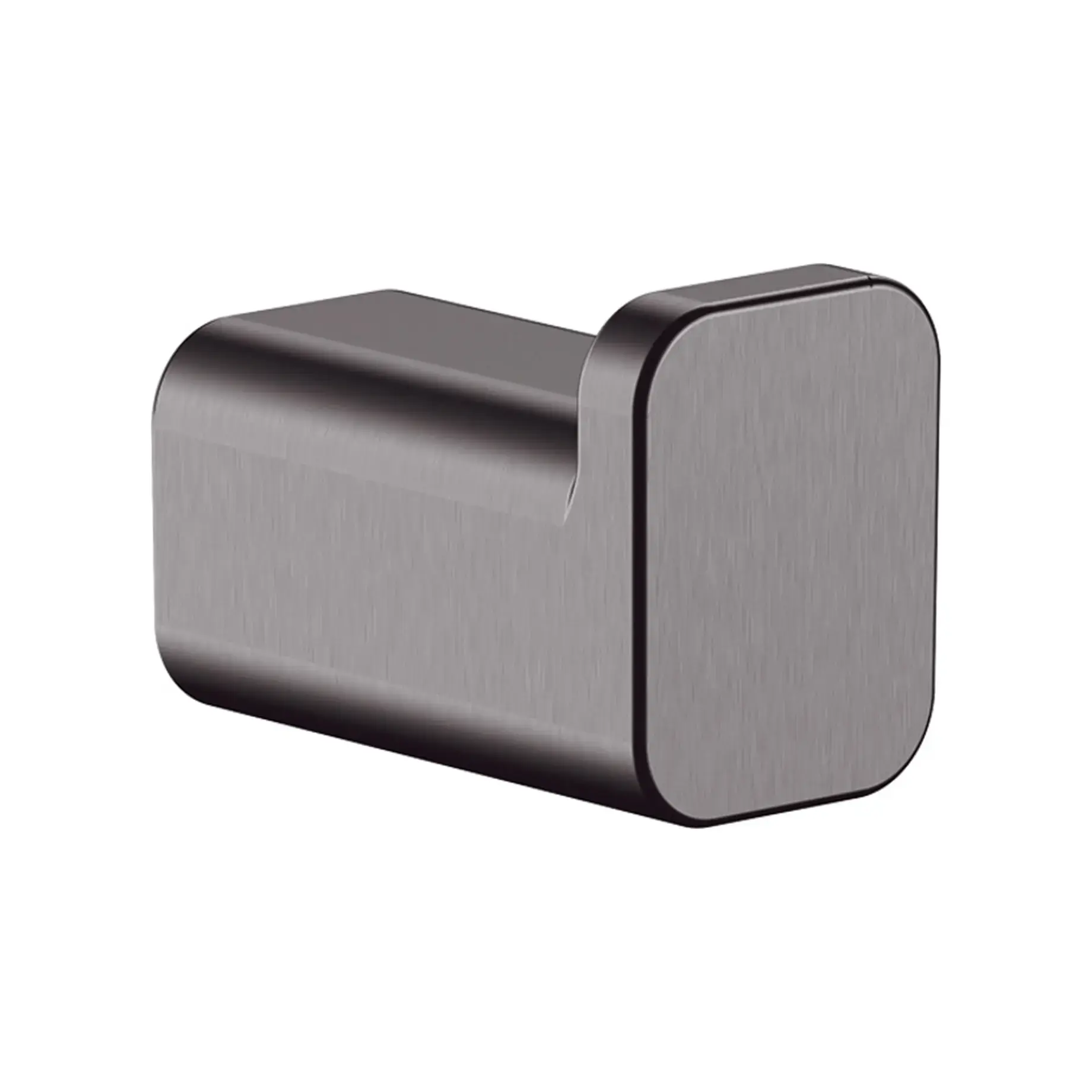 Крючок AddStoris Hansgrohe 41742340 Brushed Black Chrome — вид на белом фоне