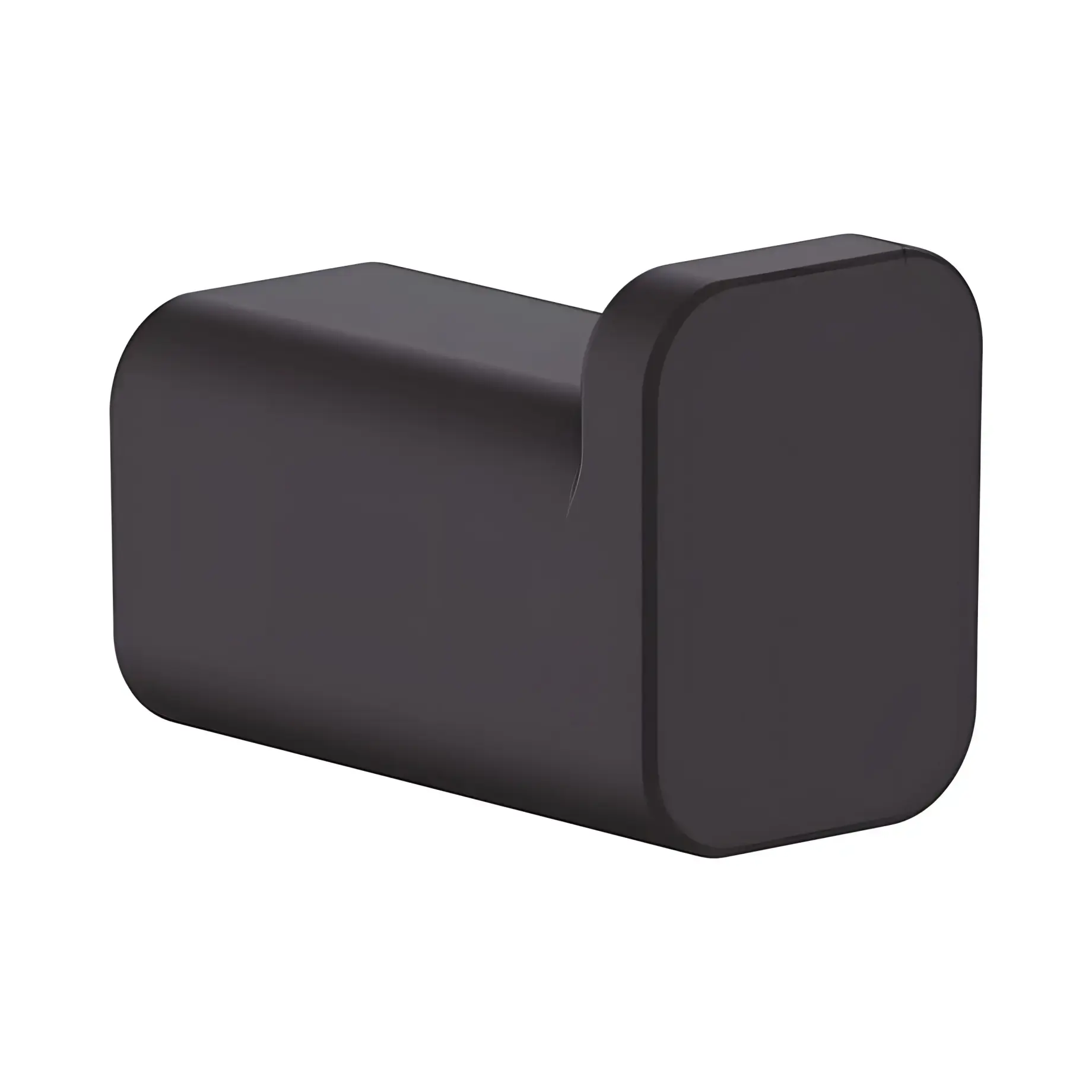 Гачок AddStoris Hansgrohe 41742670 Matt Black — вид на білому тлі