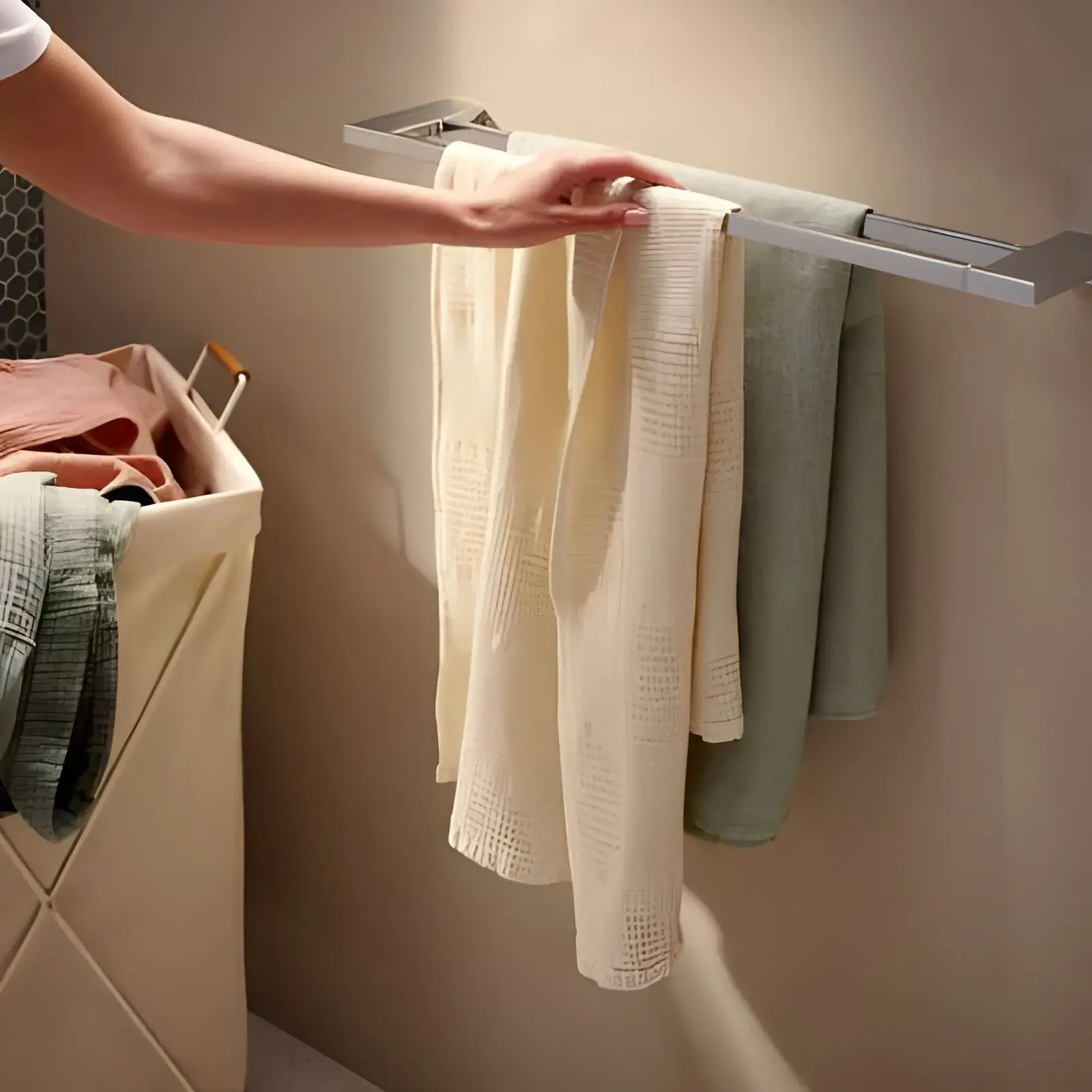 Тримач для рушника подвійний AddStoris Hansgrohe 41743000 Chrome — вид спереду
