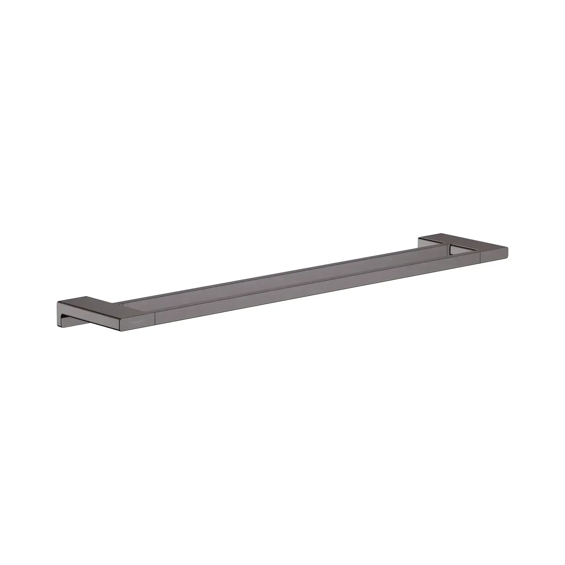 Тримач для рушника подвійний AddStoris Hansgrohe 41743340 Brushed Black Chrome — вид на білому тлі