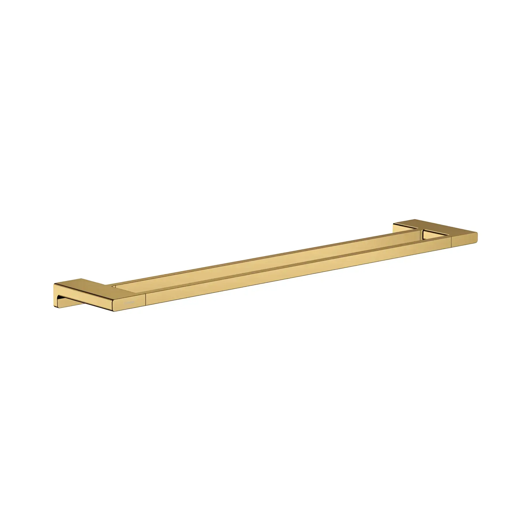 Тримач для рушника подвійний AddStoris Hansgrohe 41743990 Polished Gold Optic — вид на білому тлі