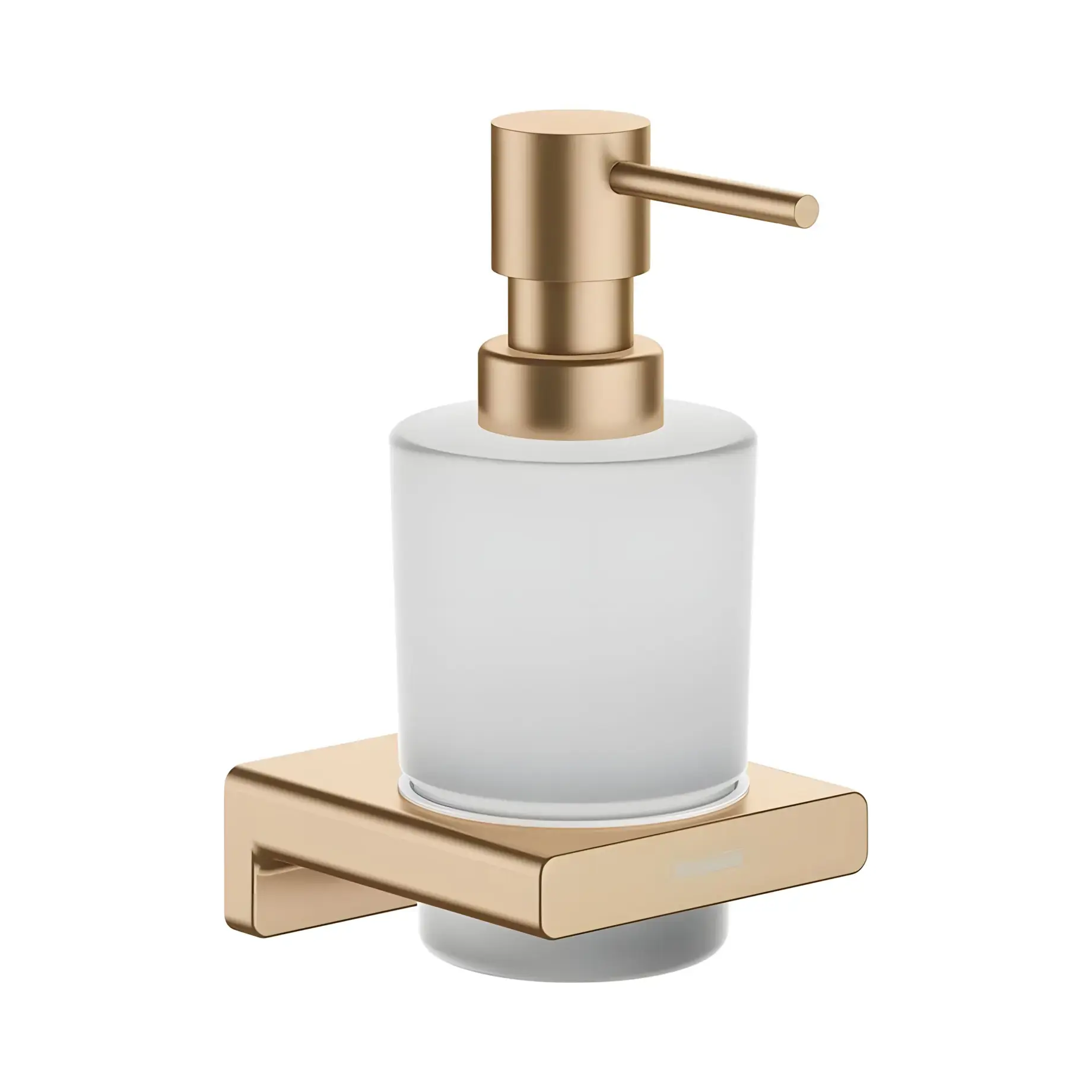 Дозатор для рідкого мила AddStoris Hansgrohe 41745140 Brushed Bronze — вид на білому тлі