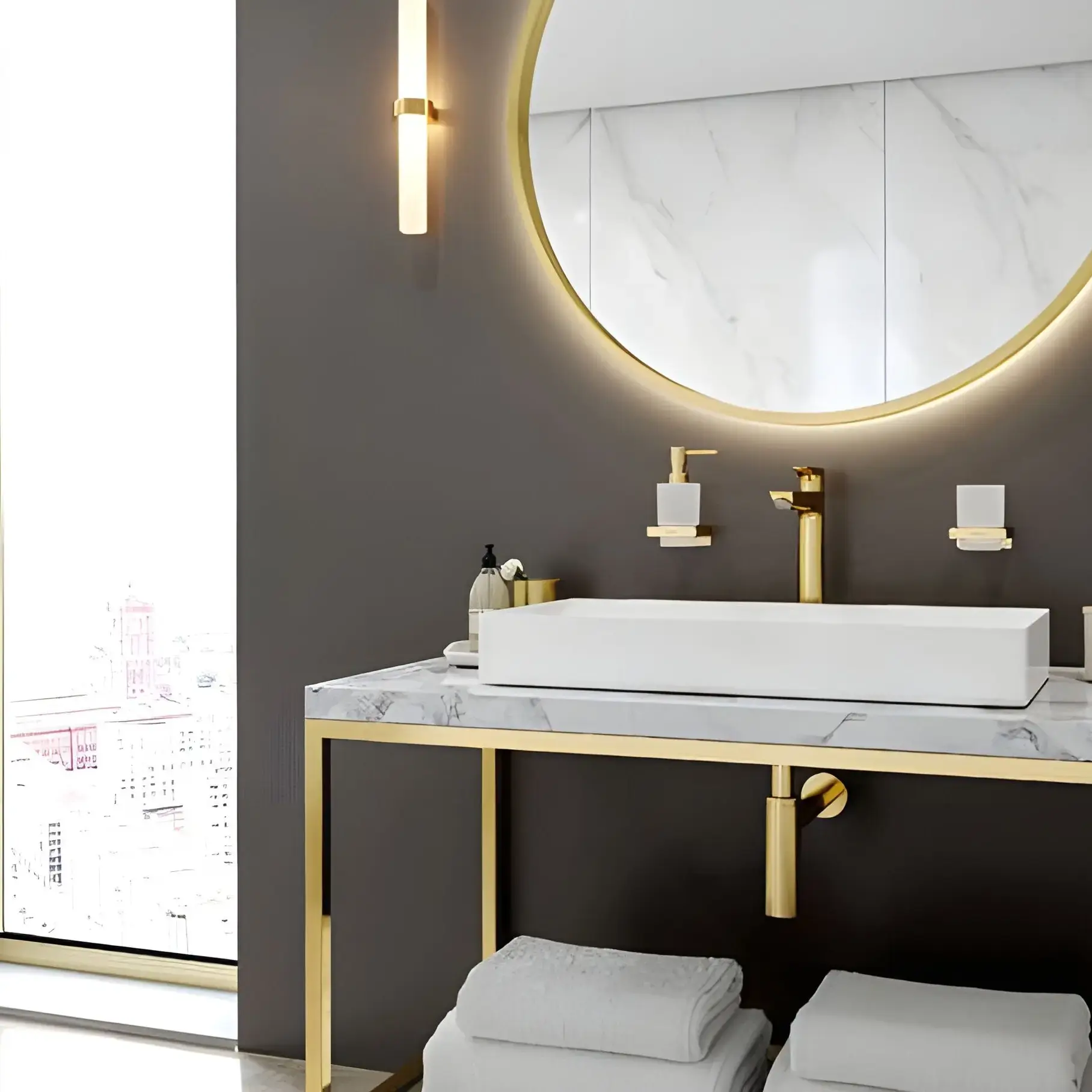 Дозатор для рідкого мила AddStoris Hansgrohe 41745990 Polished Gold Optic — вид згори